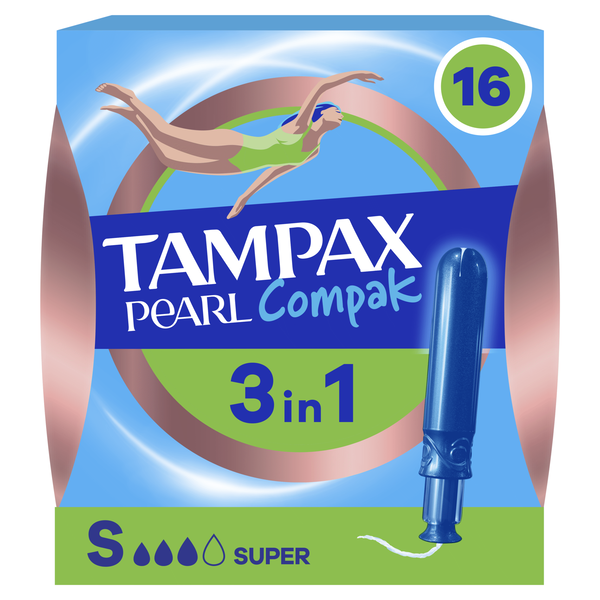 Tampões Pearl Compak Super Com Aplicador Tampax
