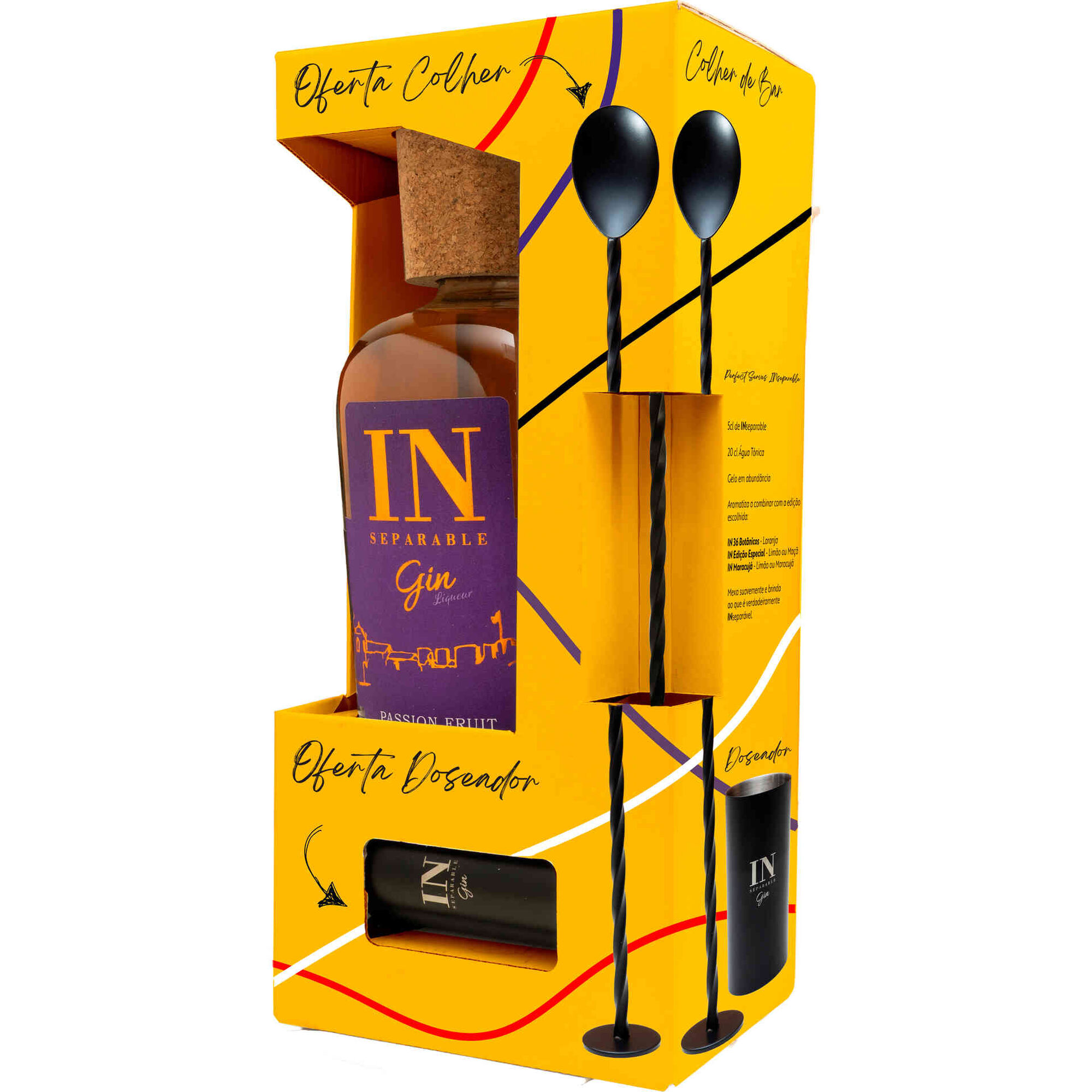 Inseparable Passion Fruit com Jigger Bebida Espirituosa