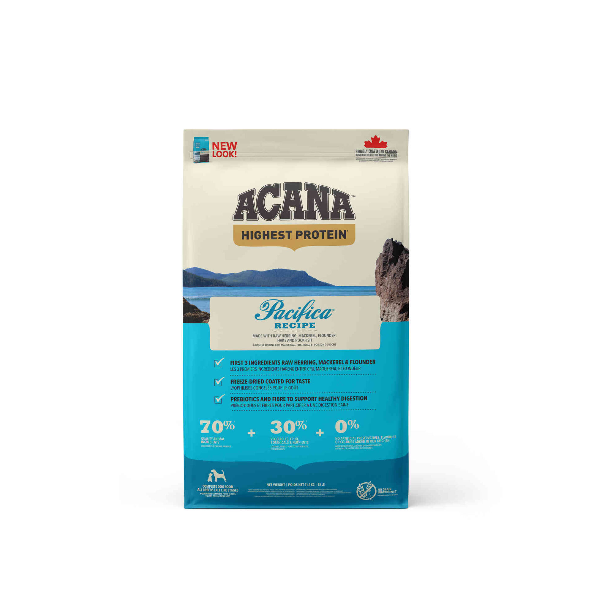 Ra&ccedil;&atilde;o para C&atilde;o Highest Protein Pacifica Recipe Acana
