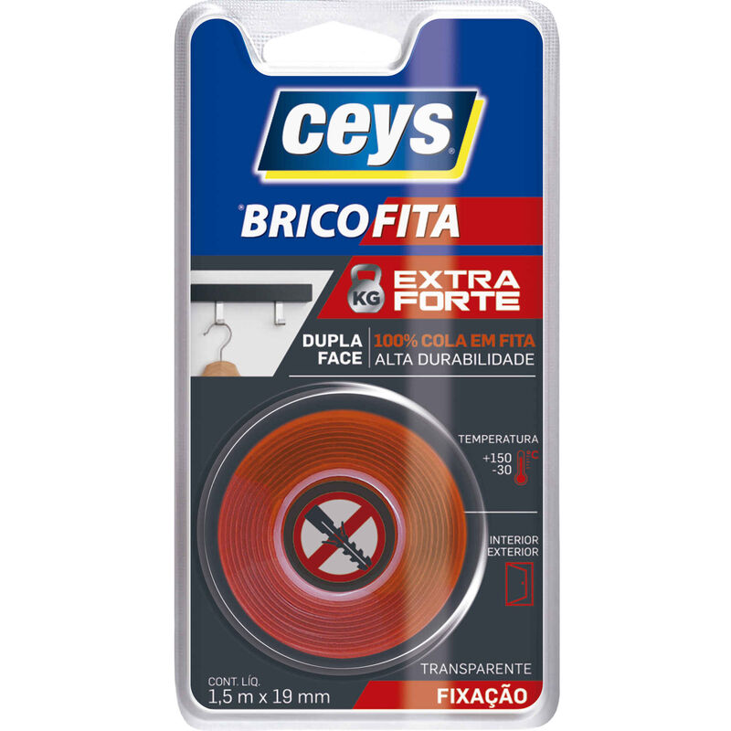 Fita Dupla Face Brico 19mmx1,5mts Ceys
