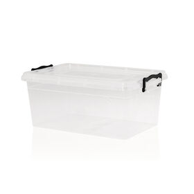Caixa Arruma&ccedil;&atilde;o com Lock Pl&aacute;stico 20L Transparente Kasa