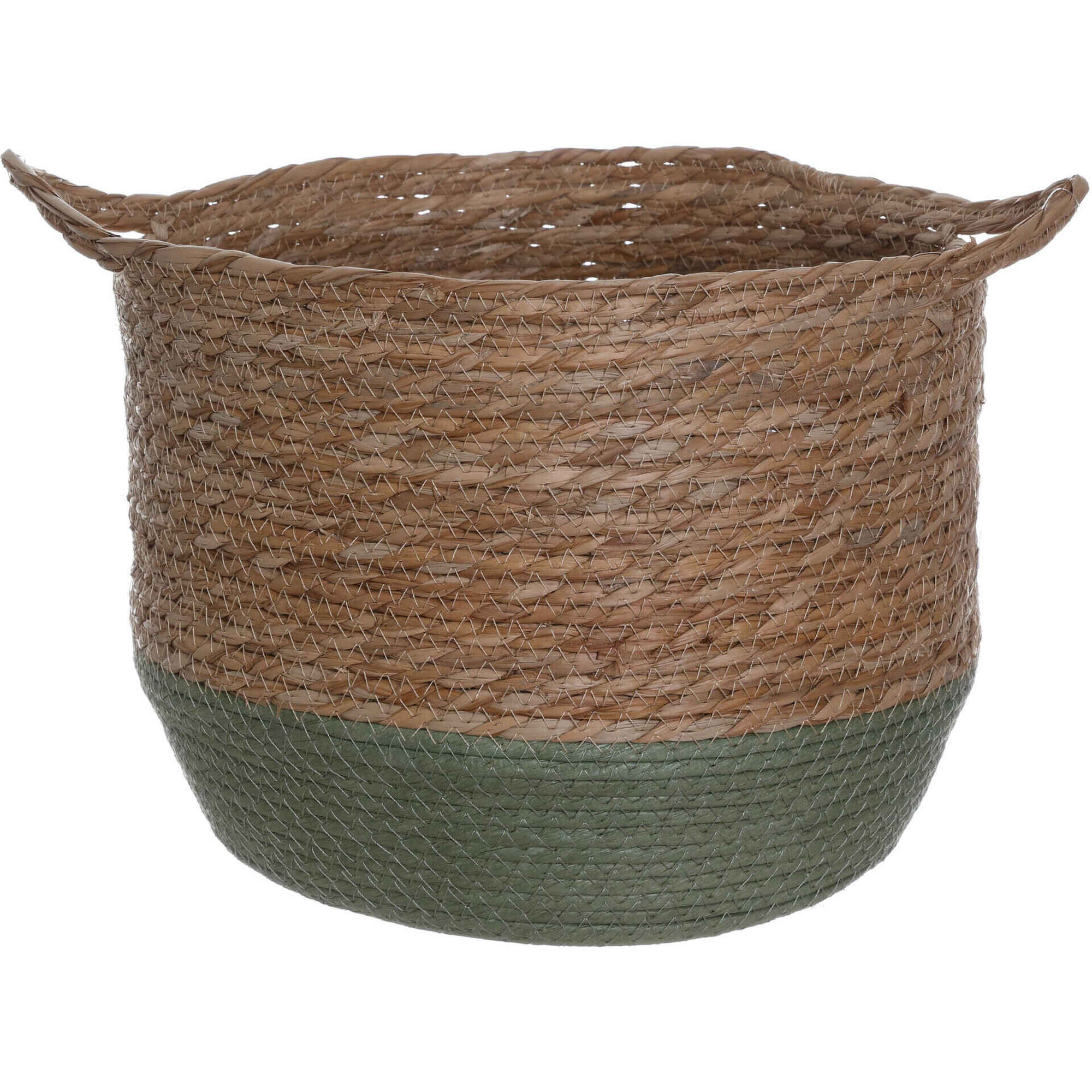 Cesto Barra Fundo Verde 30x23cm Kasa