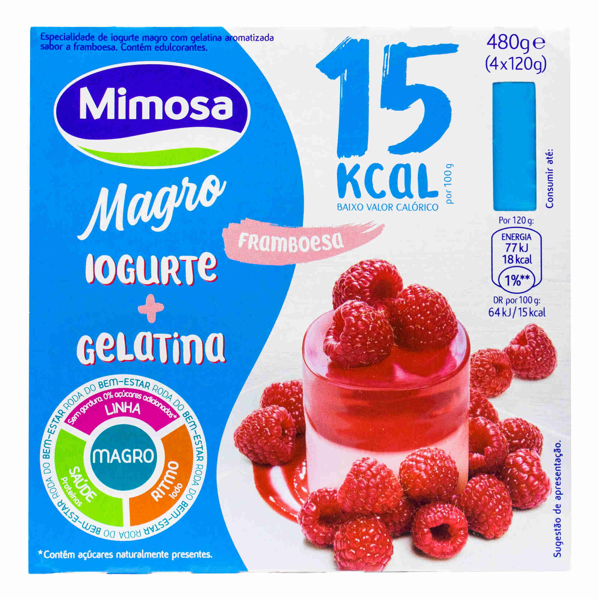 Iogurte Magro e Gelatina Framboesa