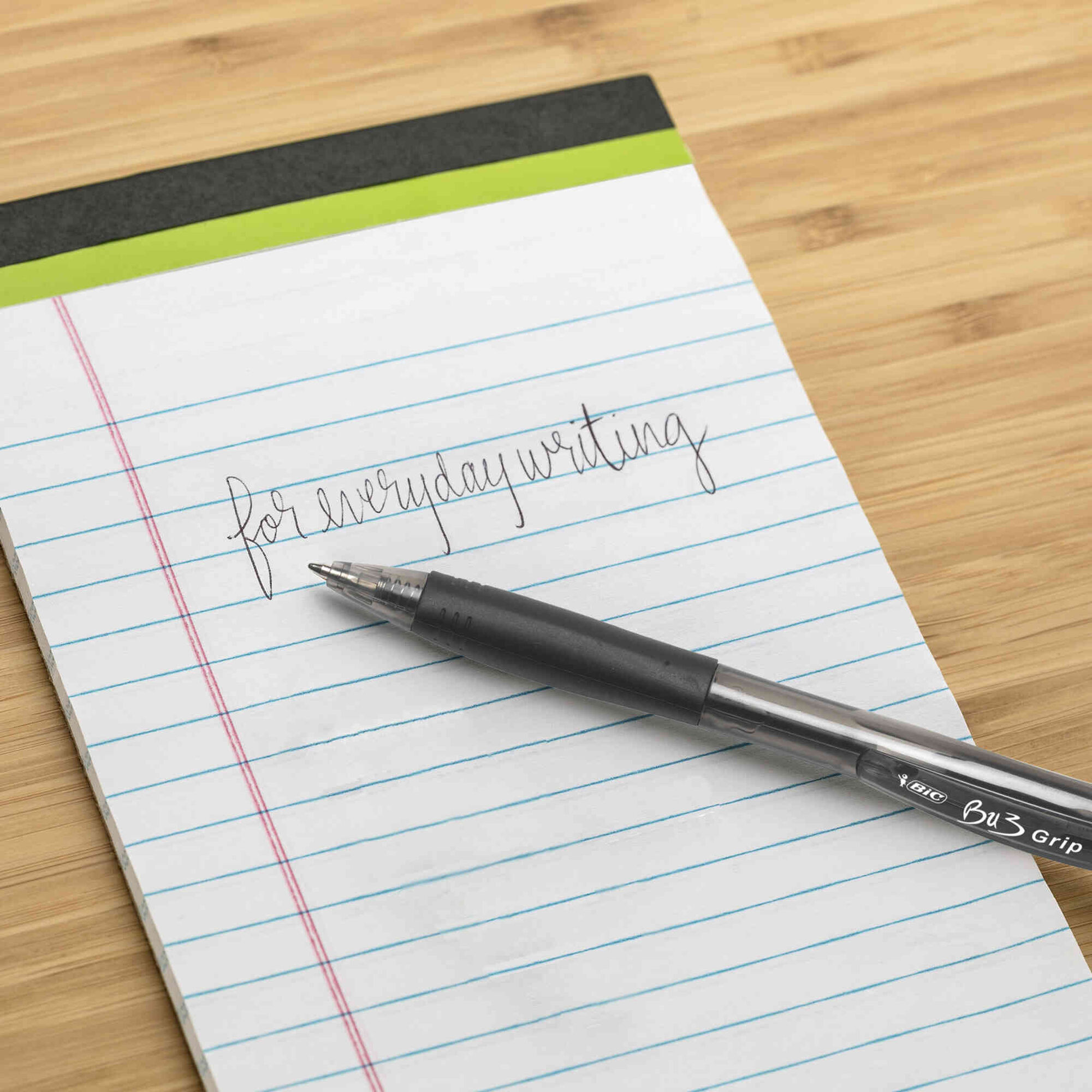 Esferográfica BU3 Grip de Tinta Azul, Vermelha e Preta