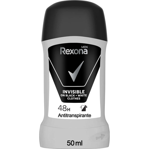 Desodorizante Stick Invisible Black&White Rexona Men