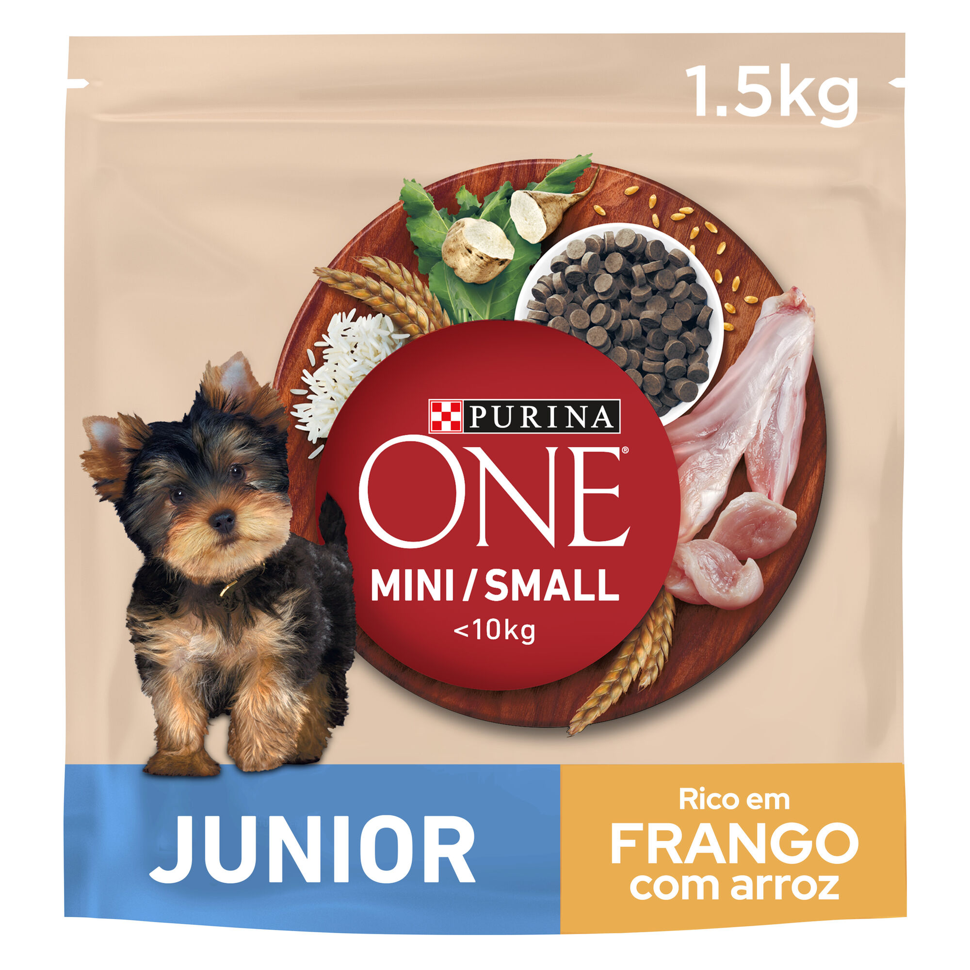 Ra&ccedil;&atilde;o para C&atilde;o J&uacute;nior Mini Frango e Arroz Purina One Mini