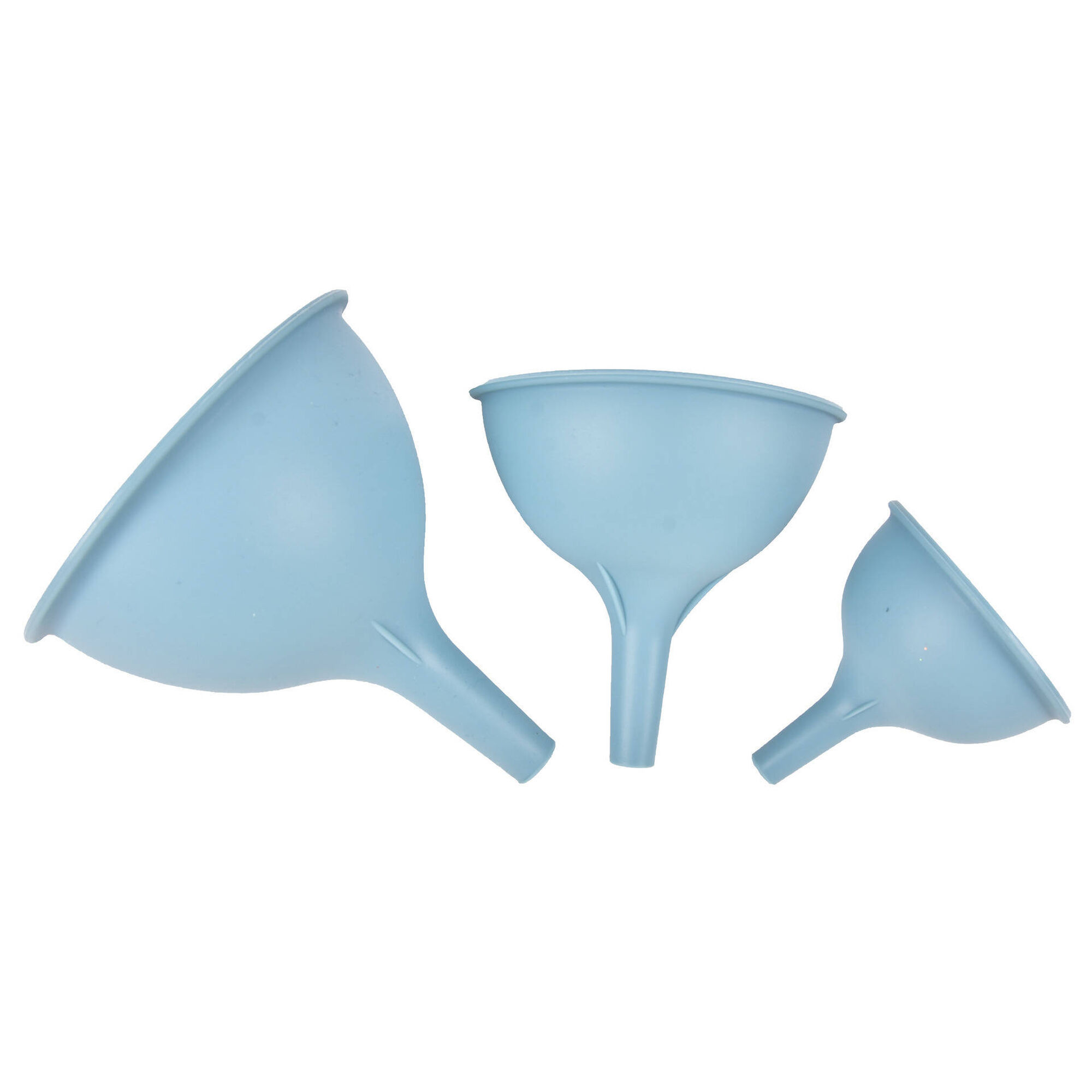 Conjunto 3 Funis Silicone Azul