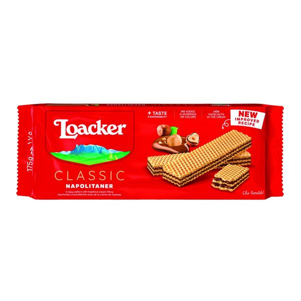 Bolachas Wafers com Recheio de Avelã Loacker