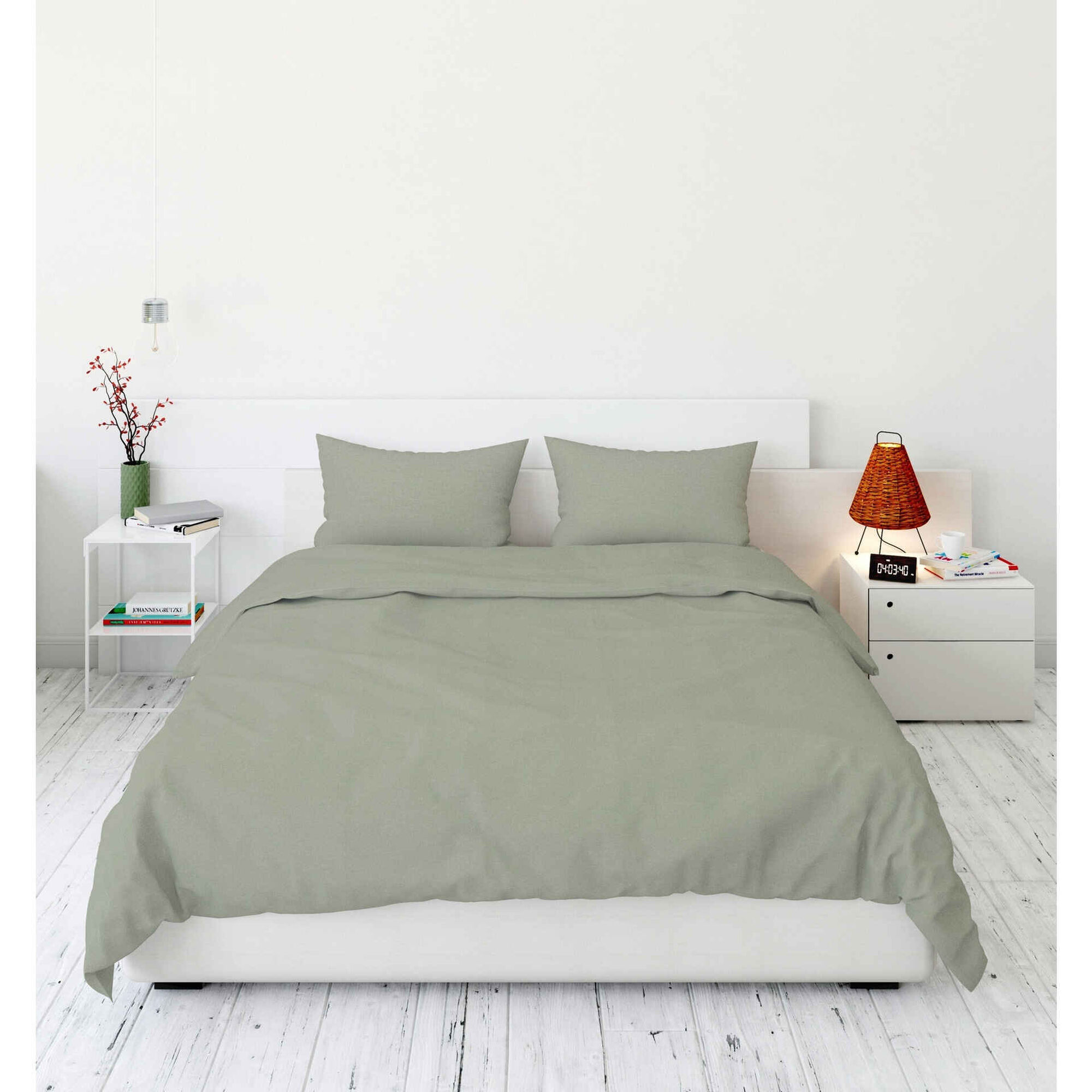 Conjunto Capa Edredão Algodão Verde