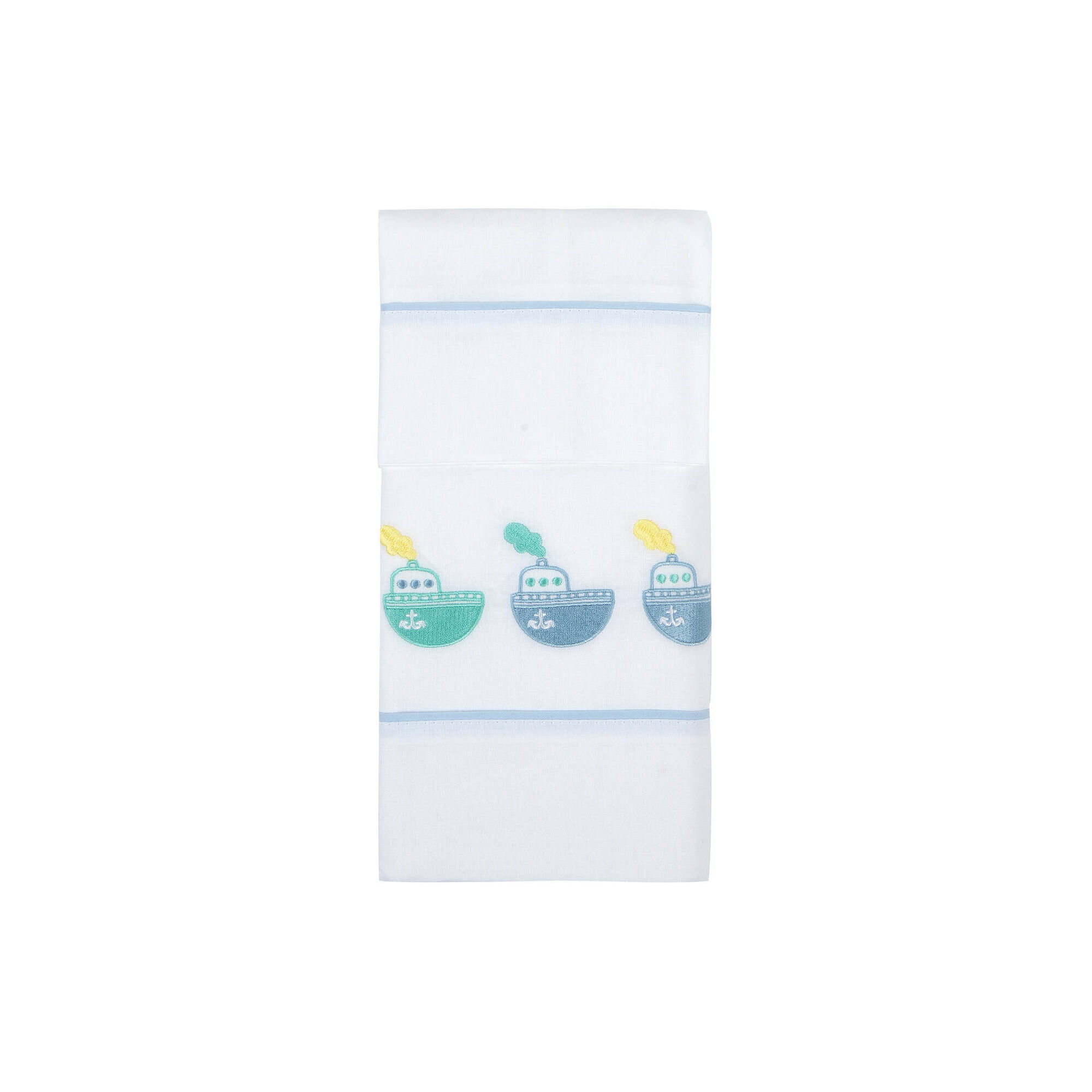 Conjunto 3 Peças Lençol Navios Azul