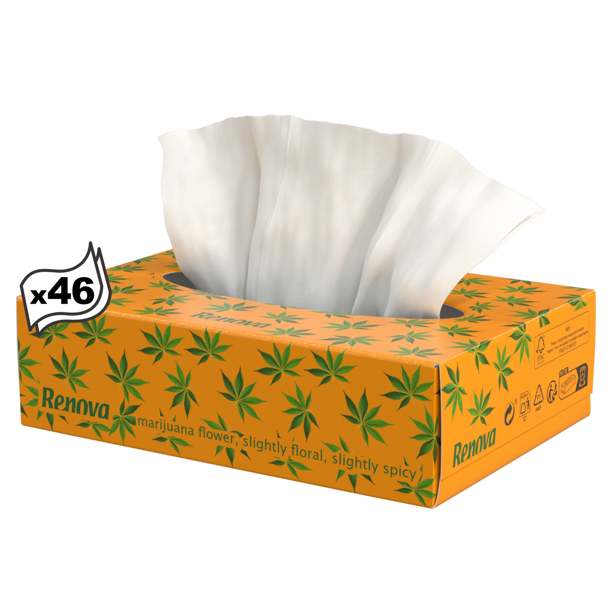 Lenços Faciais Mini Cannabis