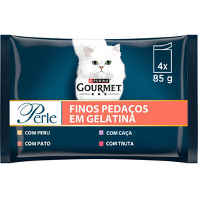 Comida Húmida para Gato Adulto Finos Pedaços em Gelatina Saquetas