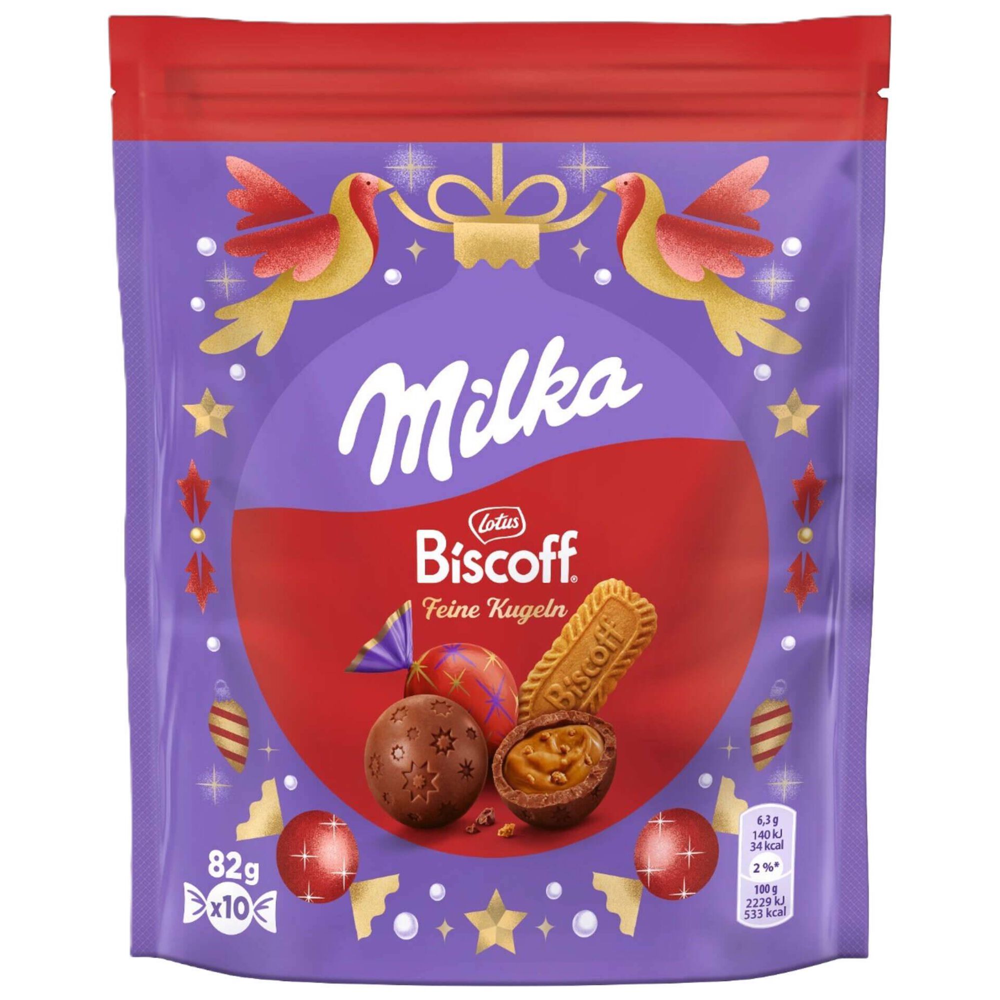 Bombons de Chocolate de Leite com Biscoff Milka