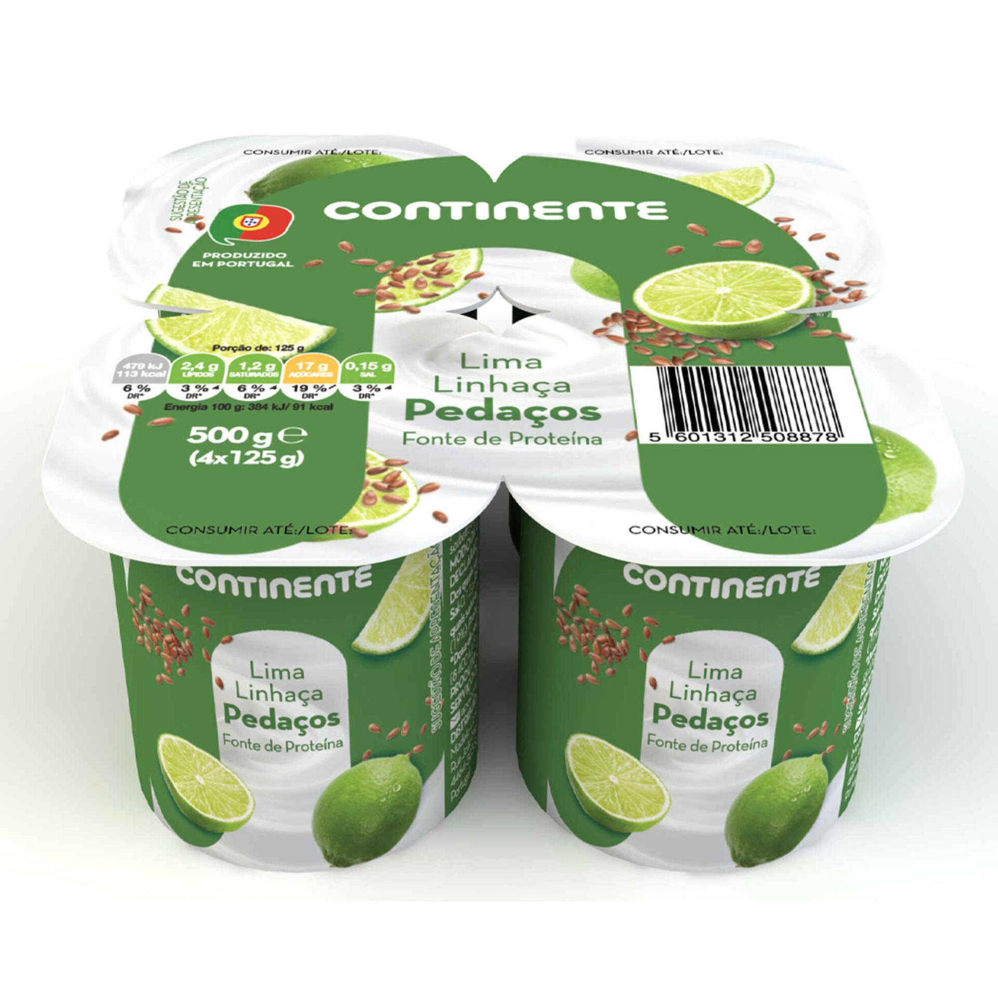 Iogurte Pedaços Lima e Linhaça Iogurte Pedaços Lima e Linhaça