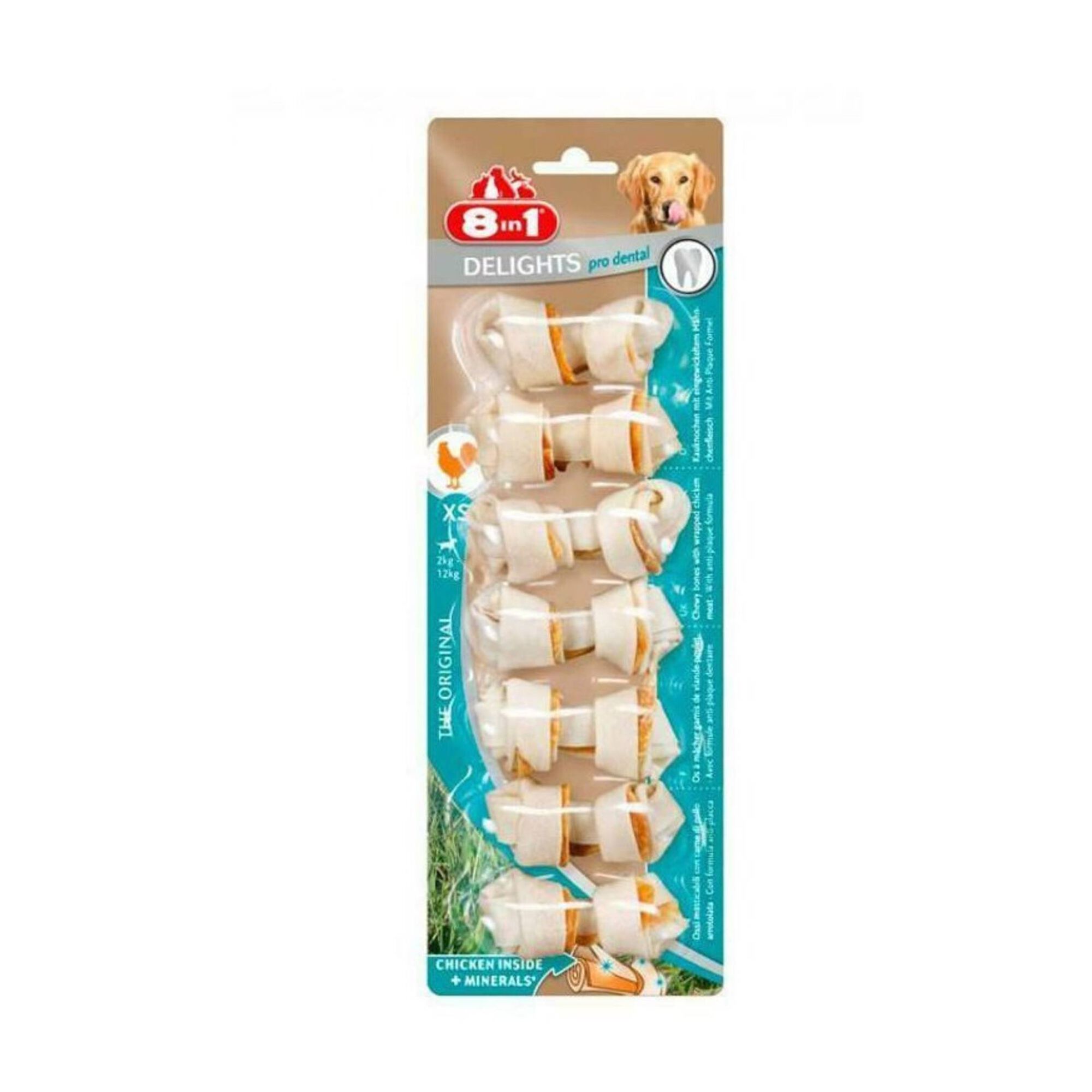 Osso para C&atilde;o Adulto Mini Bife 8 in 1 Delights