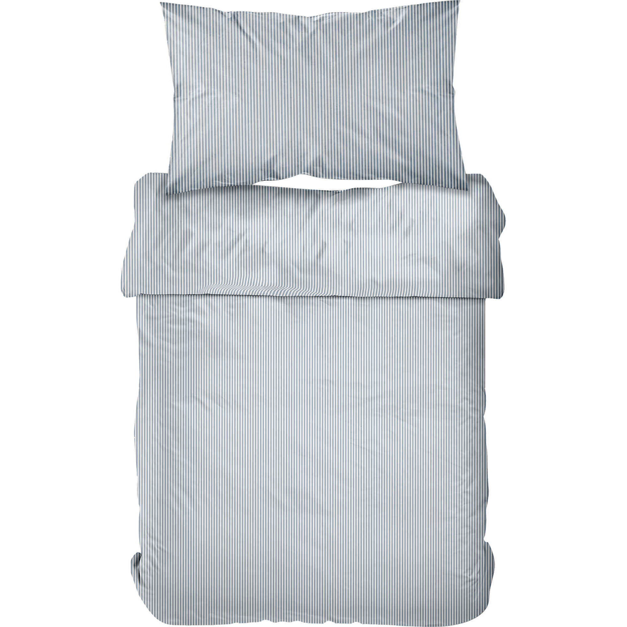 Conjunto Capa Edred&atilde;o Algod&atilde;o Risca Cinza