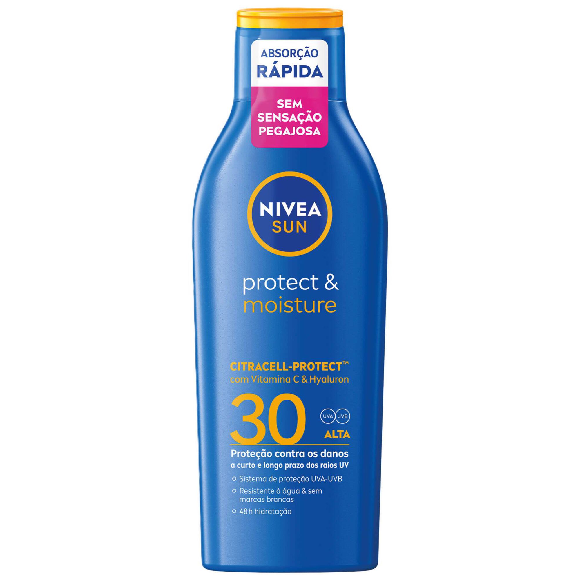 Protetor Solar Lo&ccedil;&atilde;o Protect & Moisture FPS 30 Nivea Sun