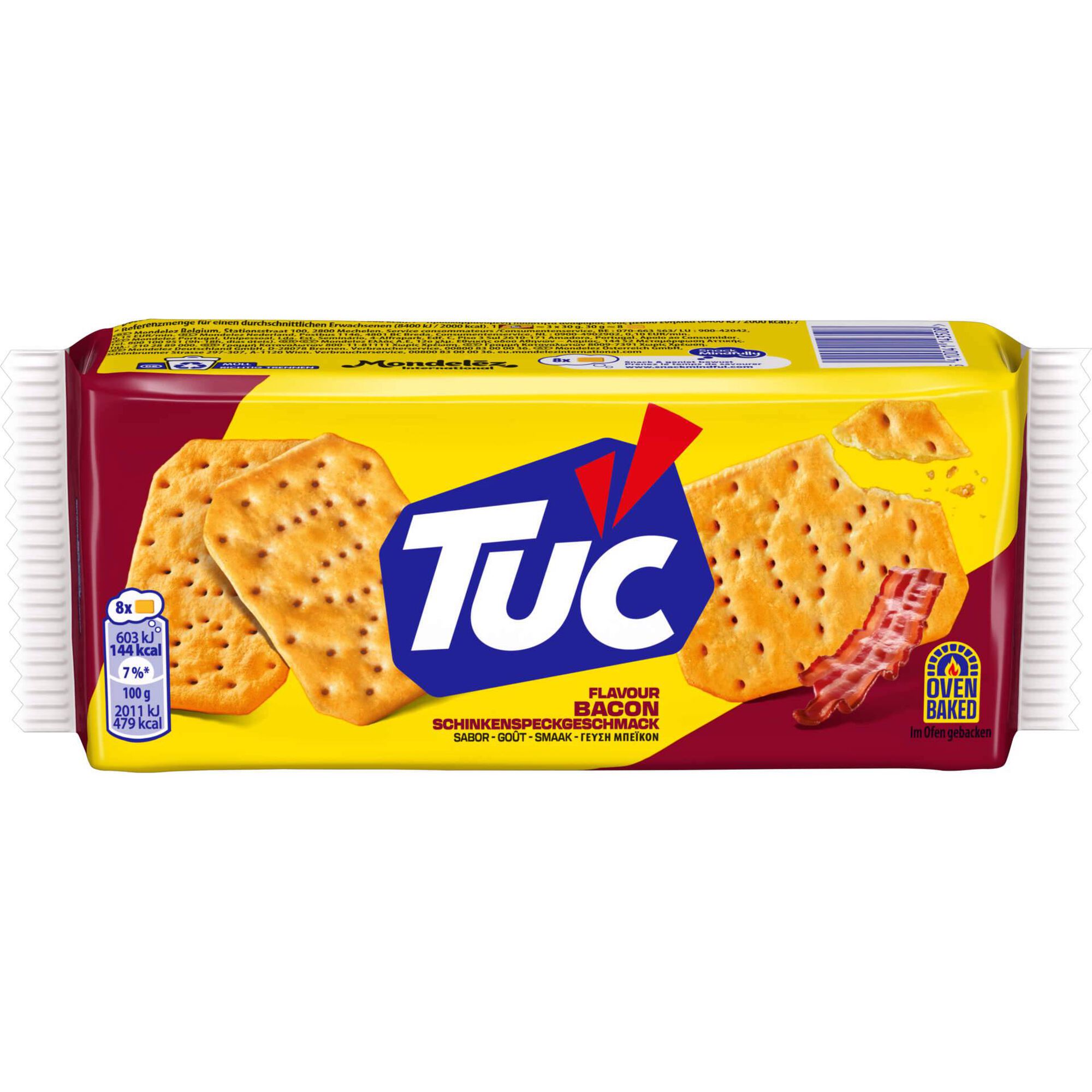 Bolachas Cracker Sabor a Bacon