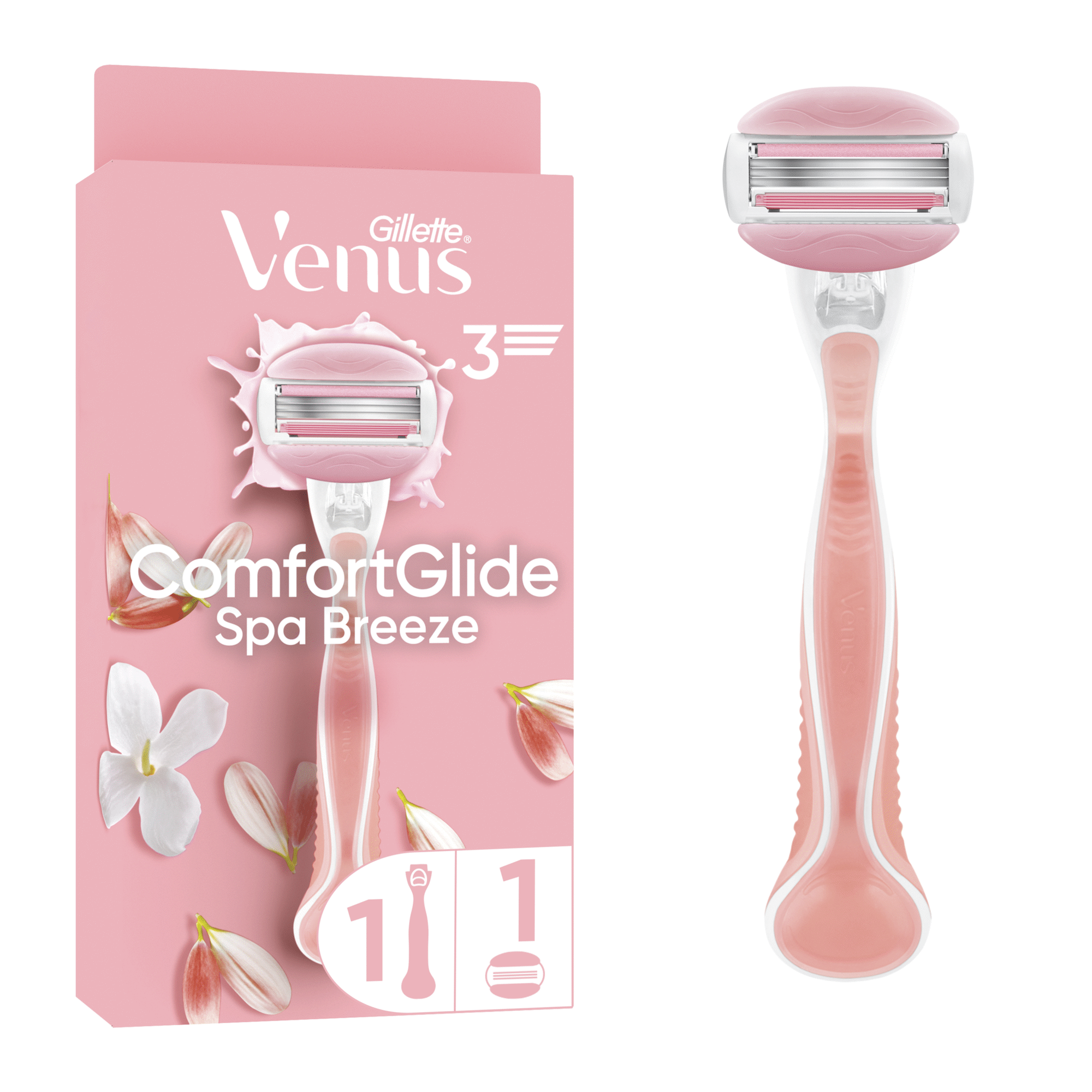 Máquina Depilatória Venus Comfortglide Spa Breeze com 1 Recarga Máquina Depilatória Venus Comfortglide Spa Breeze com 1 Recarga