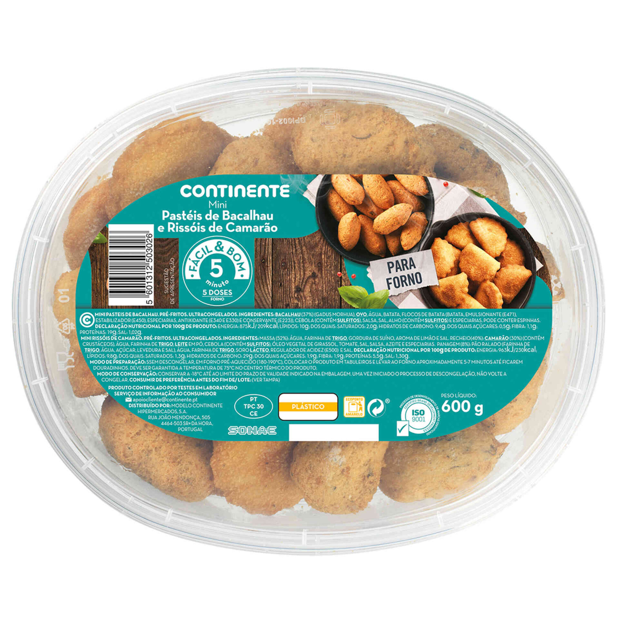 Mini Pastéis de Bacalhau e Rissóis de Camarão Pré-Fritos Mini Pastéis de Bacalhau e Rissóis de Camarão Pré-Fritos