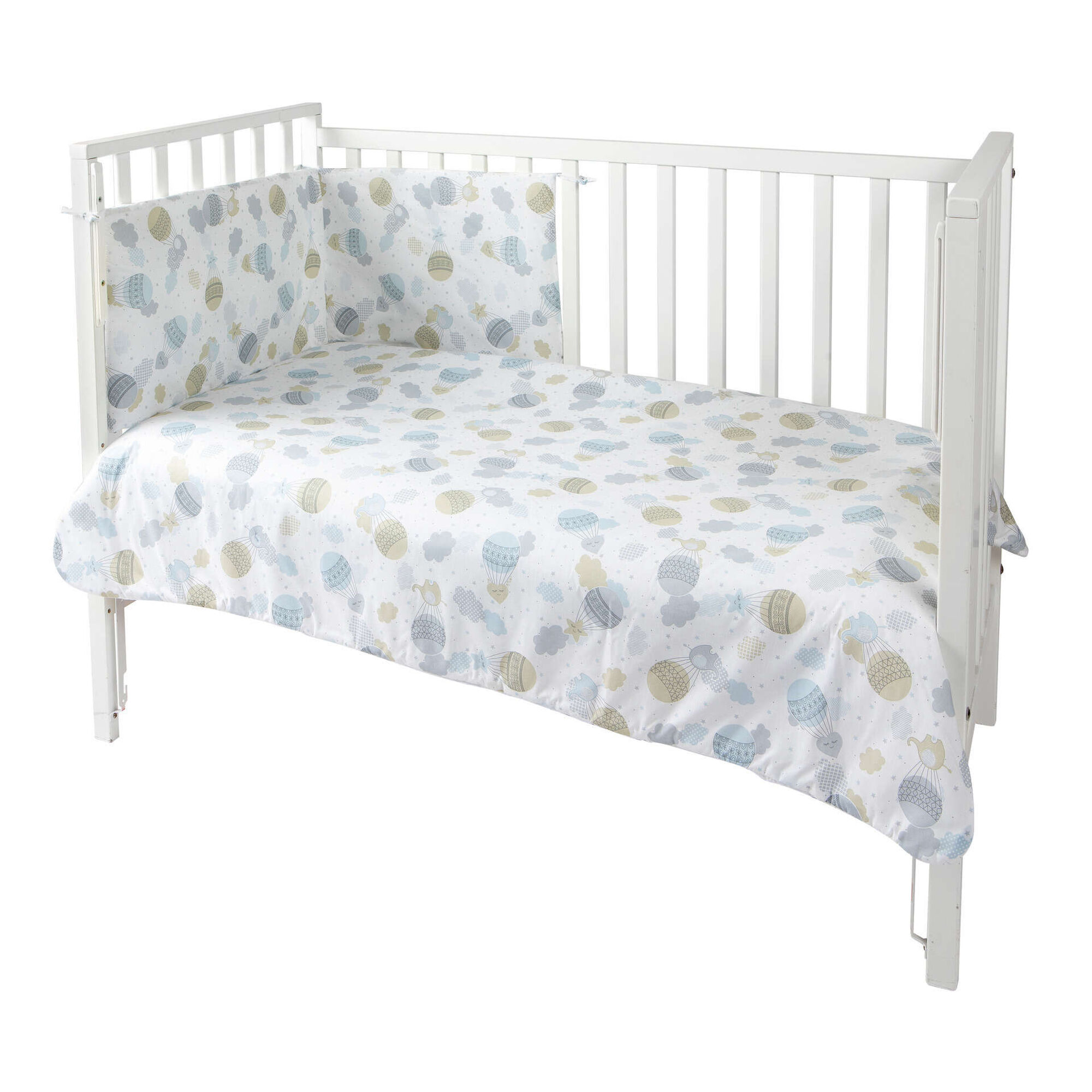 Edredão + Resguardo Balões Azul