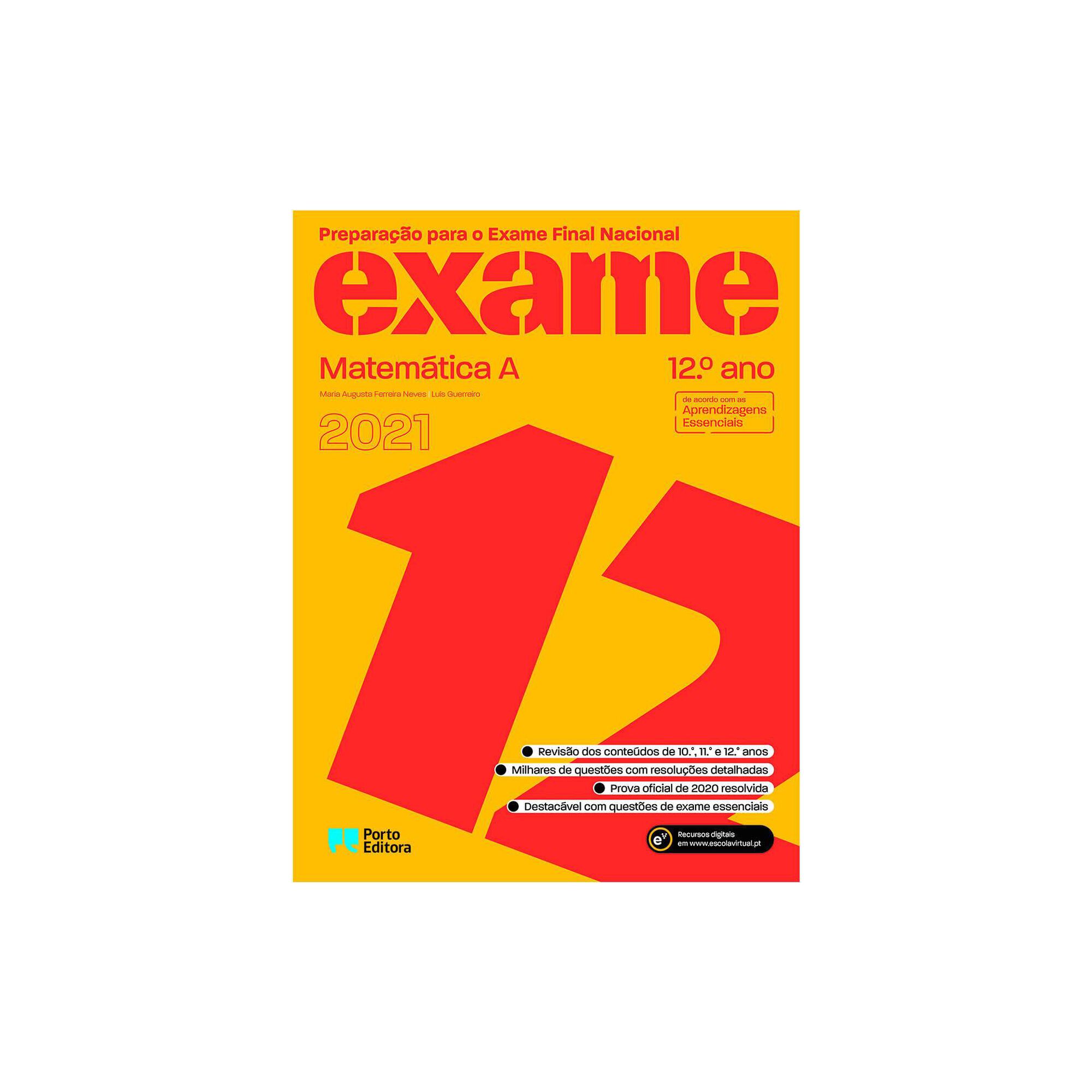 Preparação para o Exame Final Nacional 2021 - Matemática A - 12º Ano, Preparação para o Exame Final Nacional 2021 - Matemática A - 12º Ano, , hi-res
