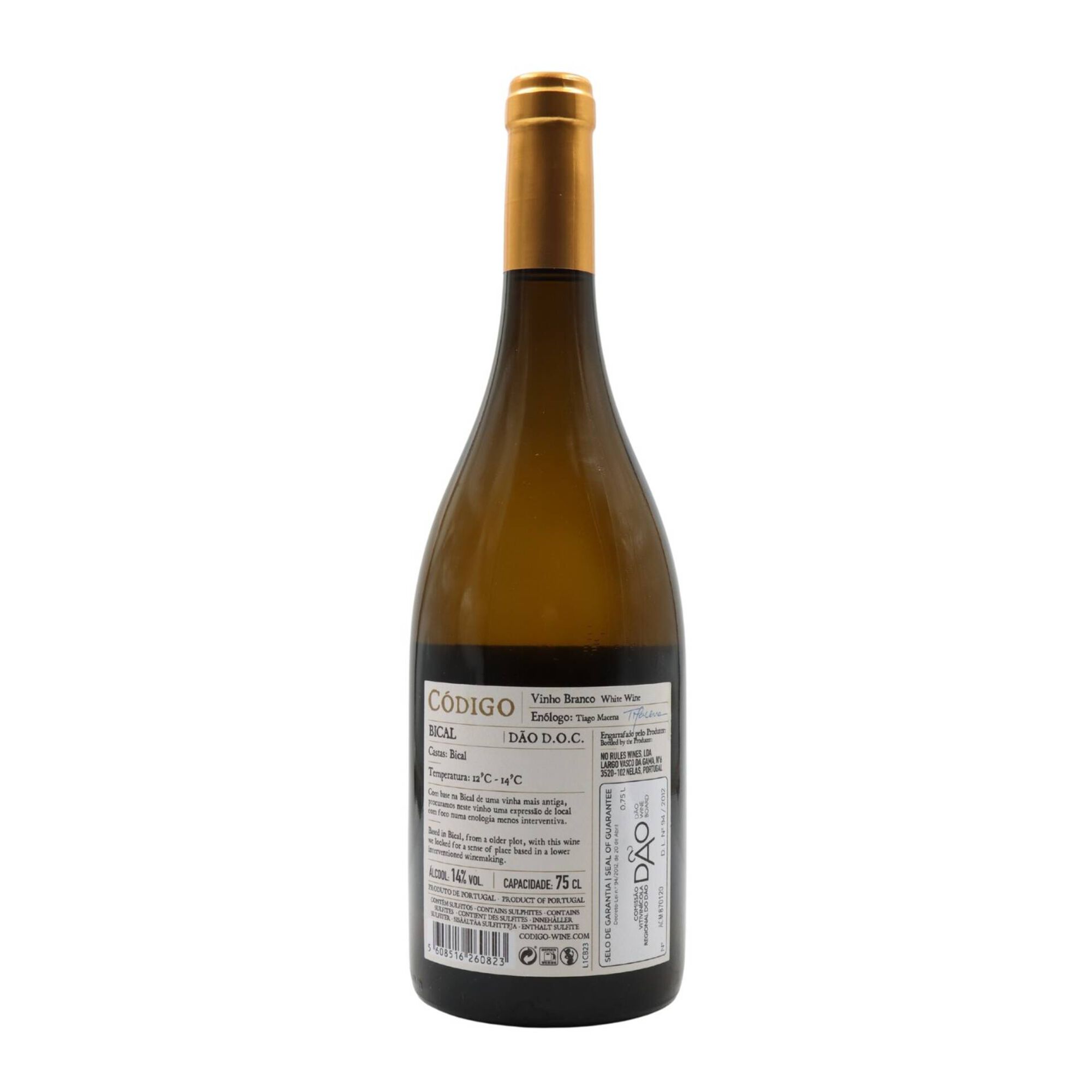 C&oacute;digo Bical D&atilde;o Vinho Branco