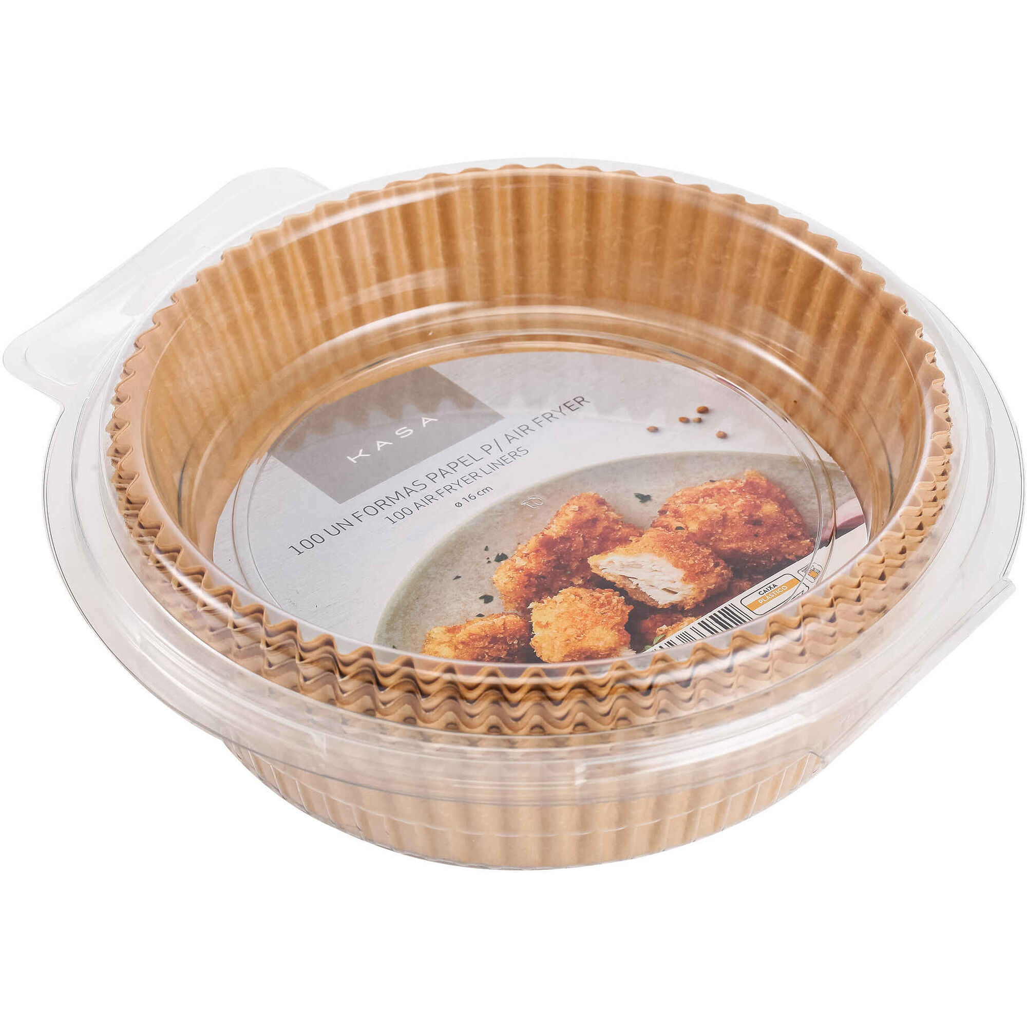 Conjunto 100 Formas Papel 16cm para Air Fryer