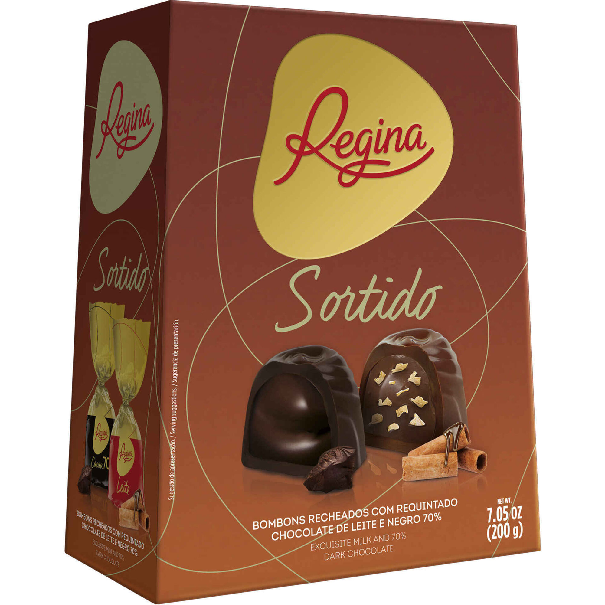 Bombons de Chocolate Negro e Chocolate de Leite Sortido