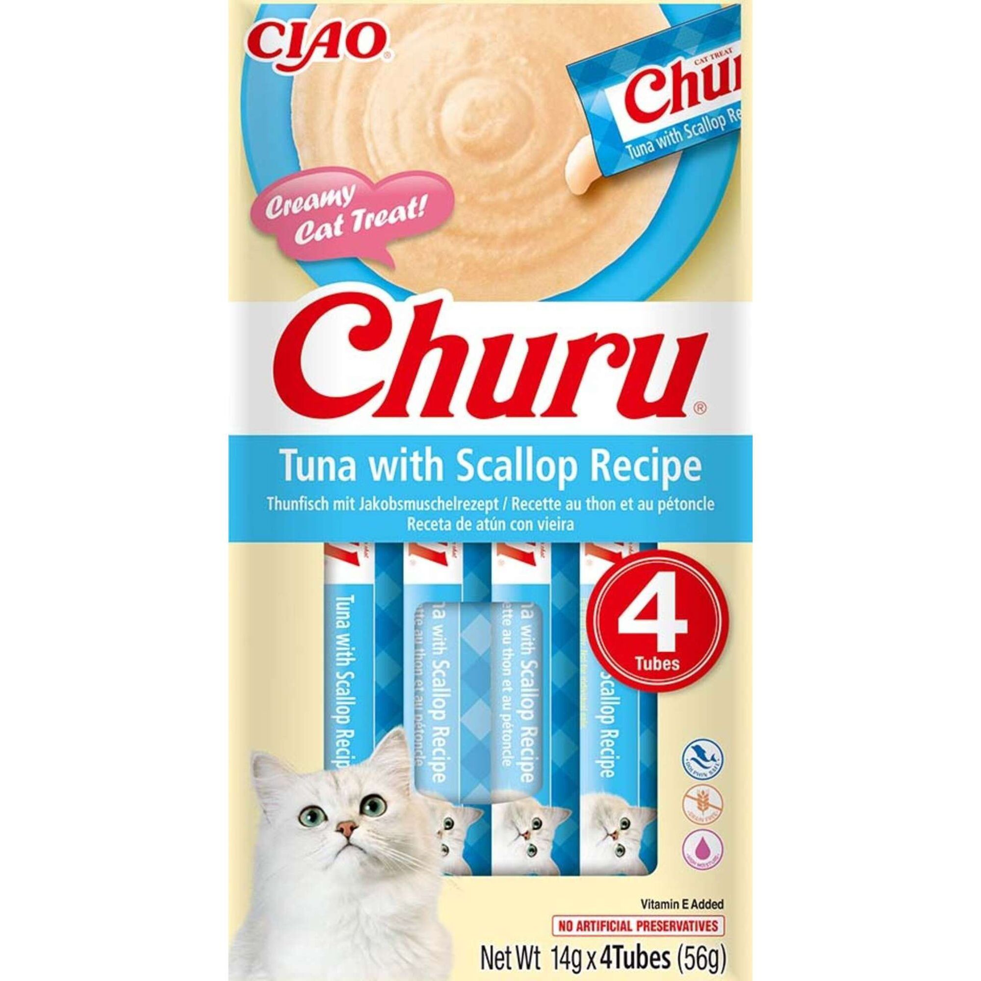 Snack para Gato L&iacute;quido  Atum e Vieira Churu