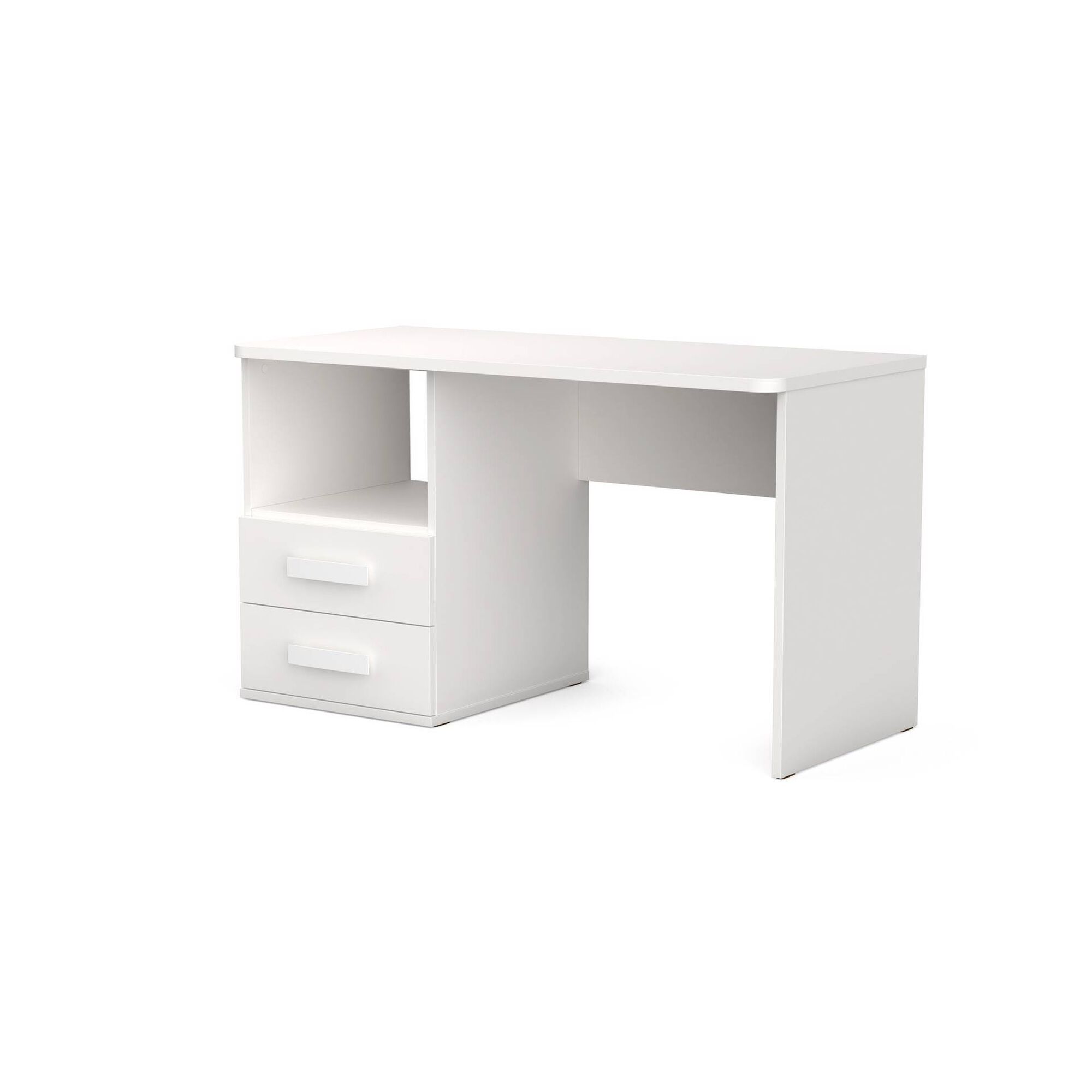 Secretária com Gavetas 130x55cm Branca Play