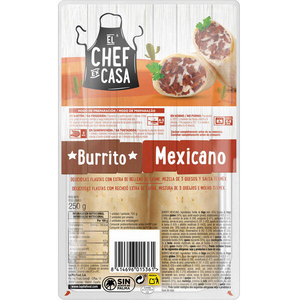 Burrito Mexicano El Chefe en Casa