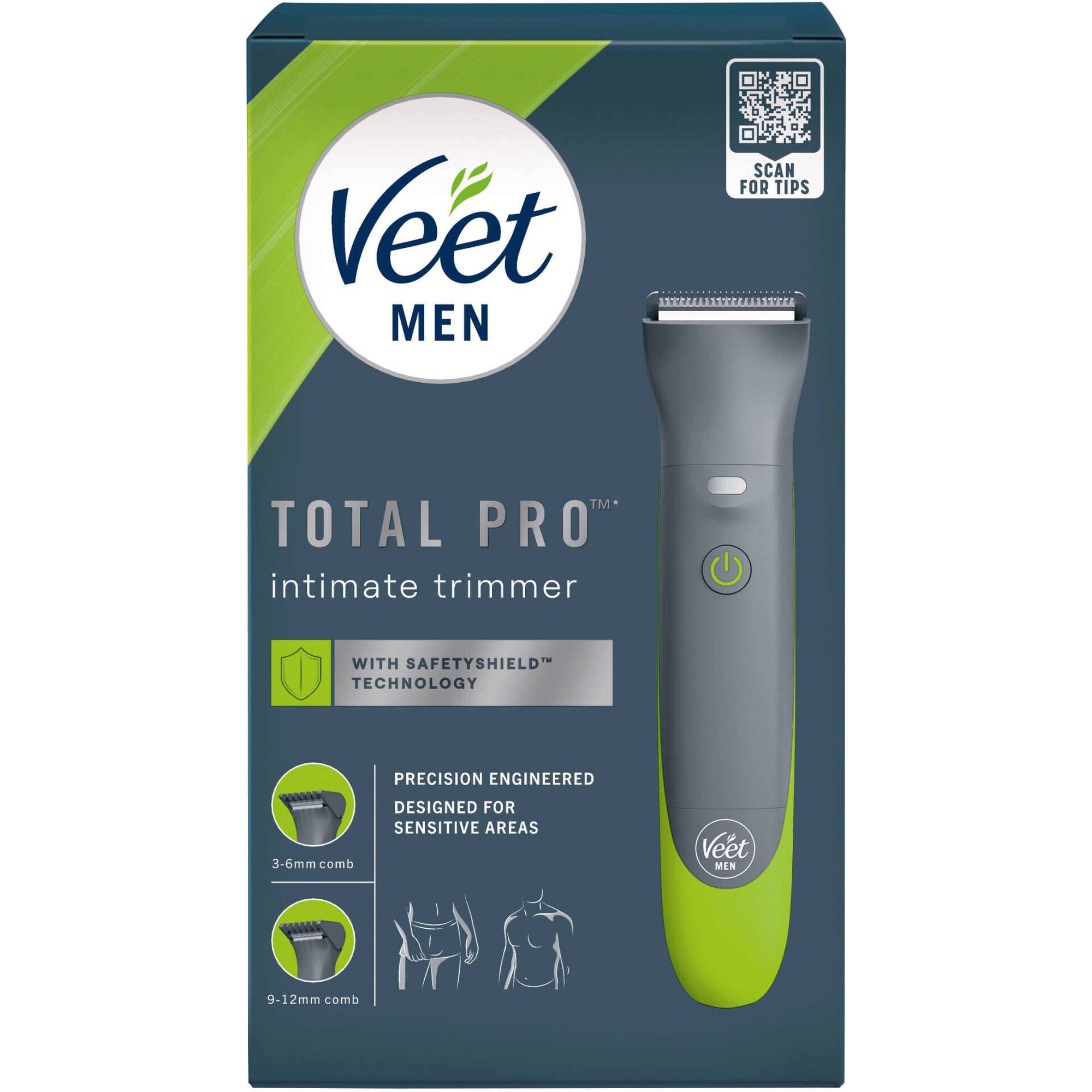 Aparador El&eacute;trico Total Pro Intimate Trimmer Men Veet