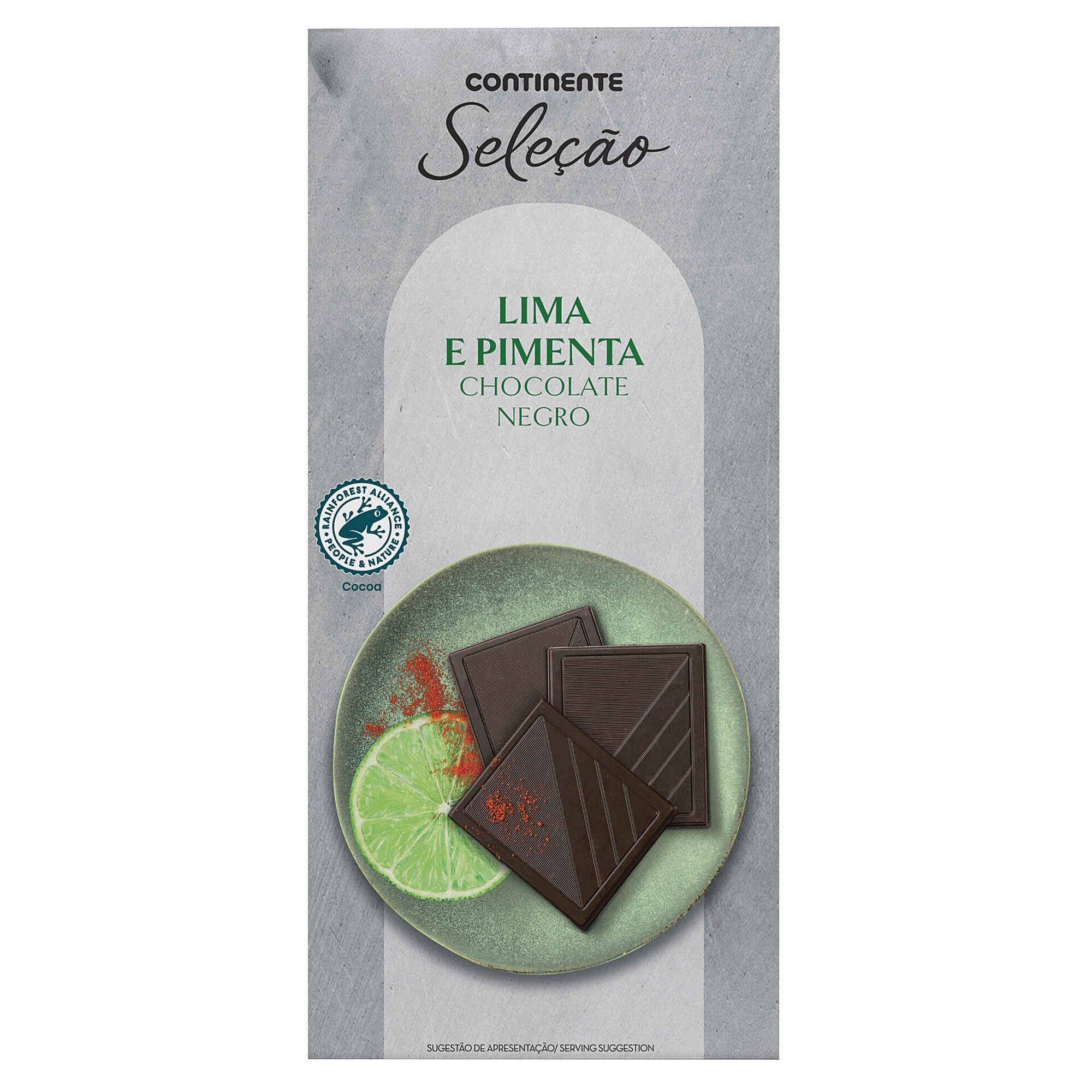 Tablete de Chocolate Negro com Lima e Pimenta Tablete de Chocolate Negro com Lima e Pimenta