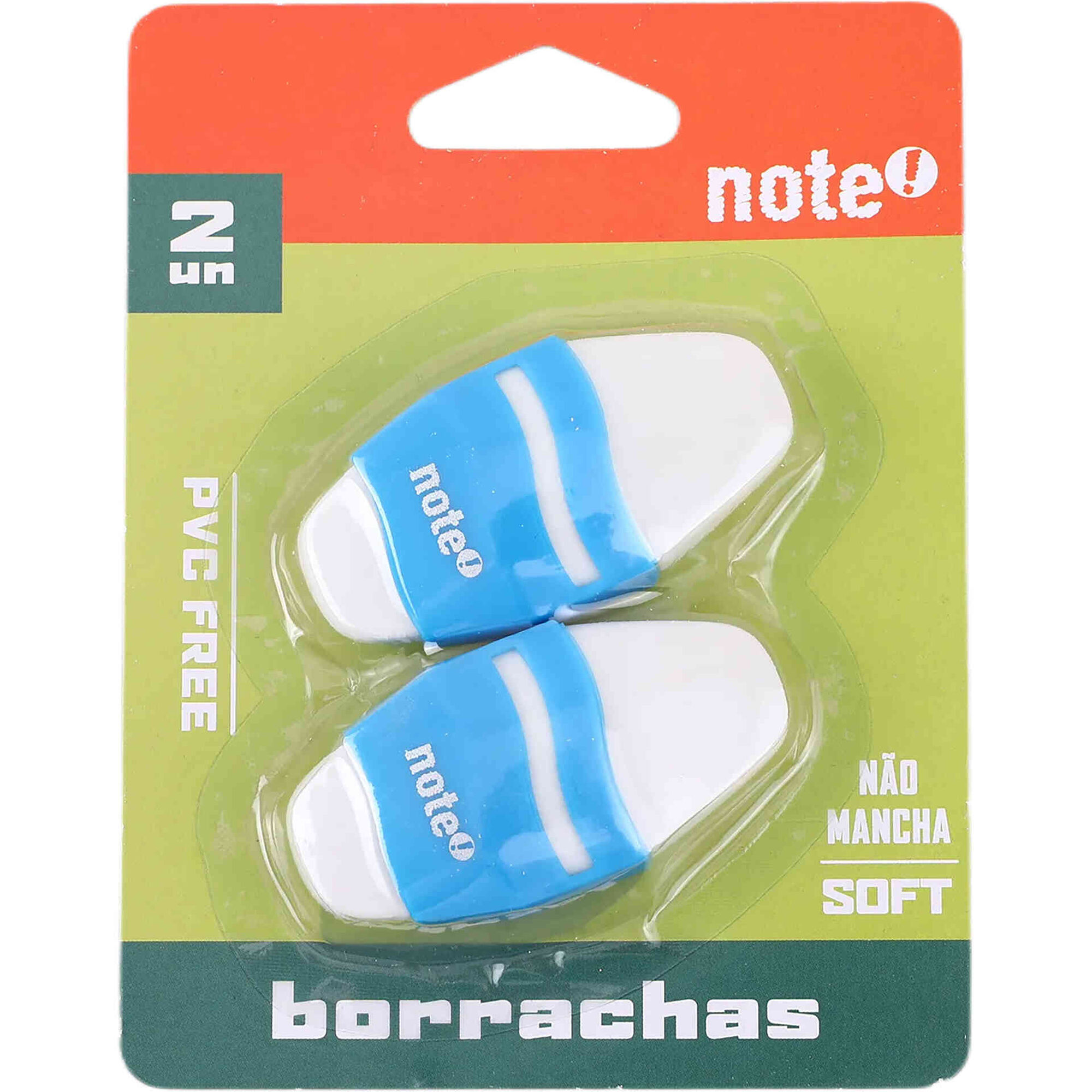 Conjunto 2 Borrachas Brancas em Onda (v&aacute;rias cores) Note!
