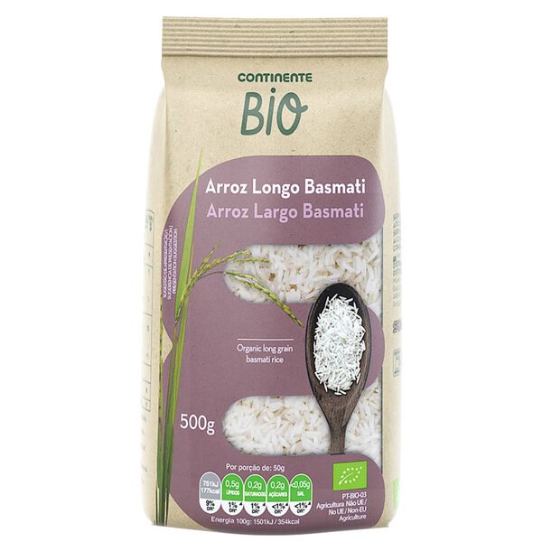 Arroz Basmati Longo Continente Bio