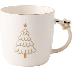 Caneca com Estrela Dourada 360ml Árvore Manual