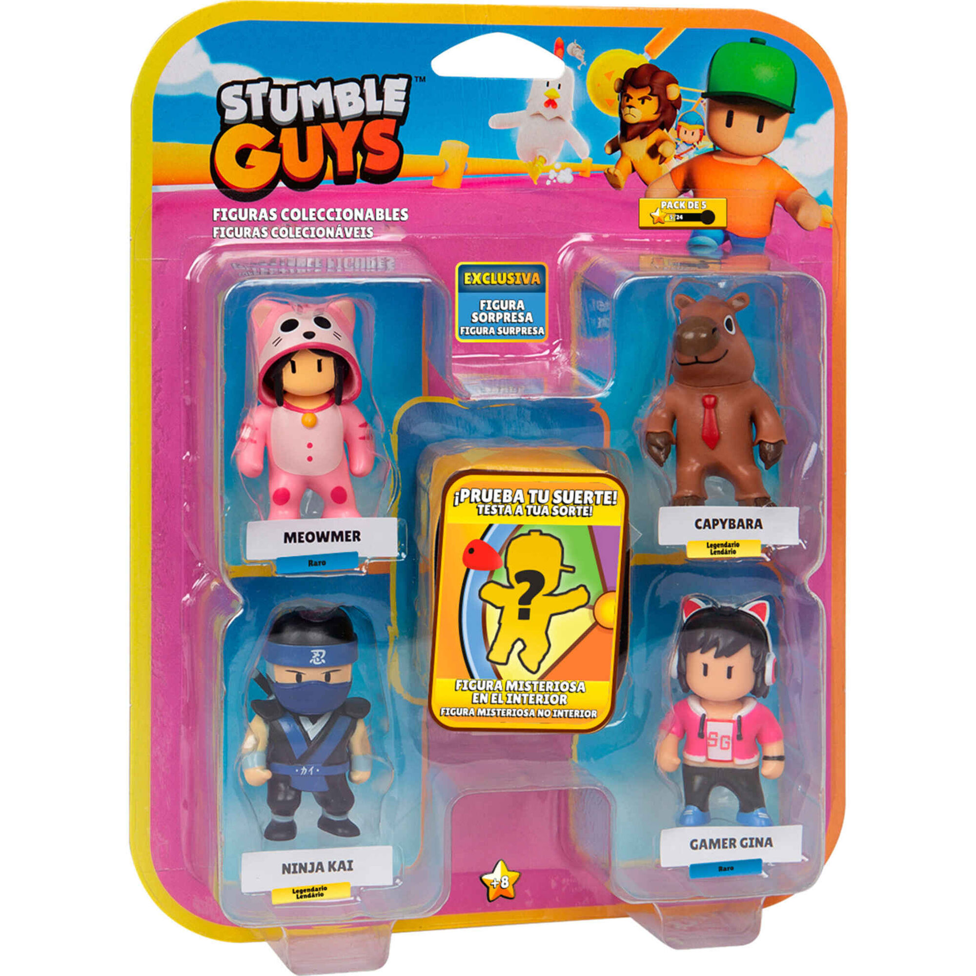 Stumble Guys - Pack 5 Figuras (vários modelos) Stumble Guys - Pack 5 Figuras (vários modelos)