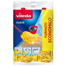Recargas Esfregona Microfibra Amarela Suave