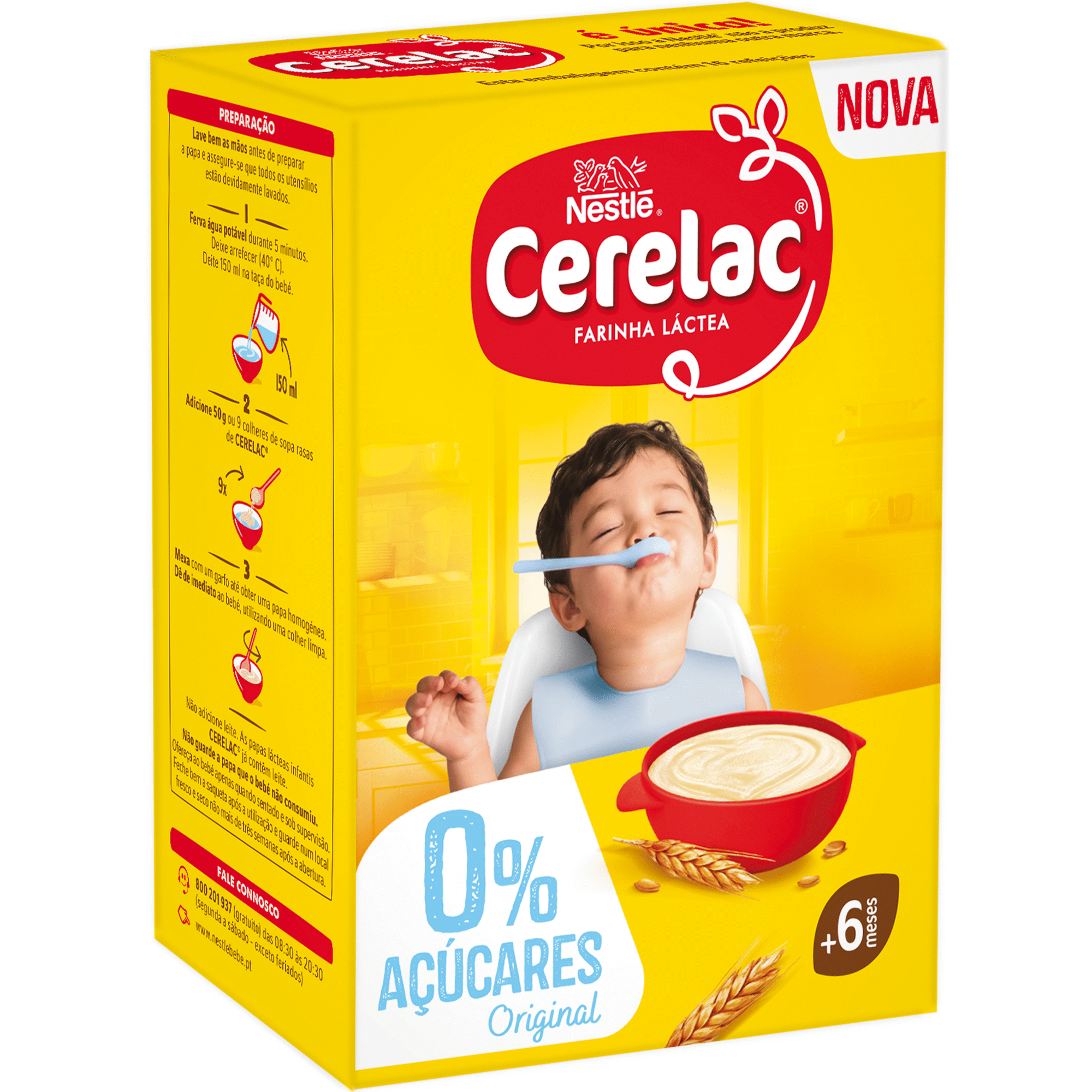 Papa Infantil Farinha L&aacute;ctea sem A&ccedil;&uacute;car +6M Cerelac