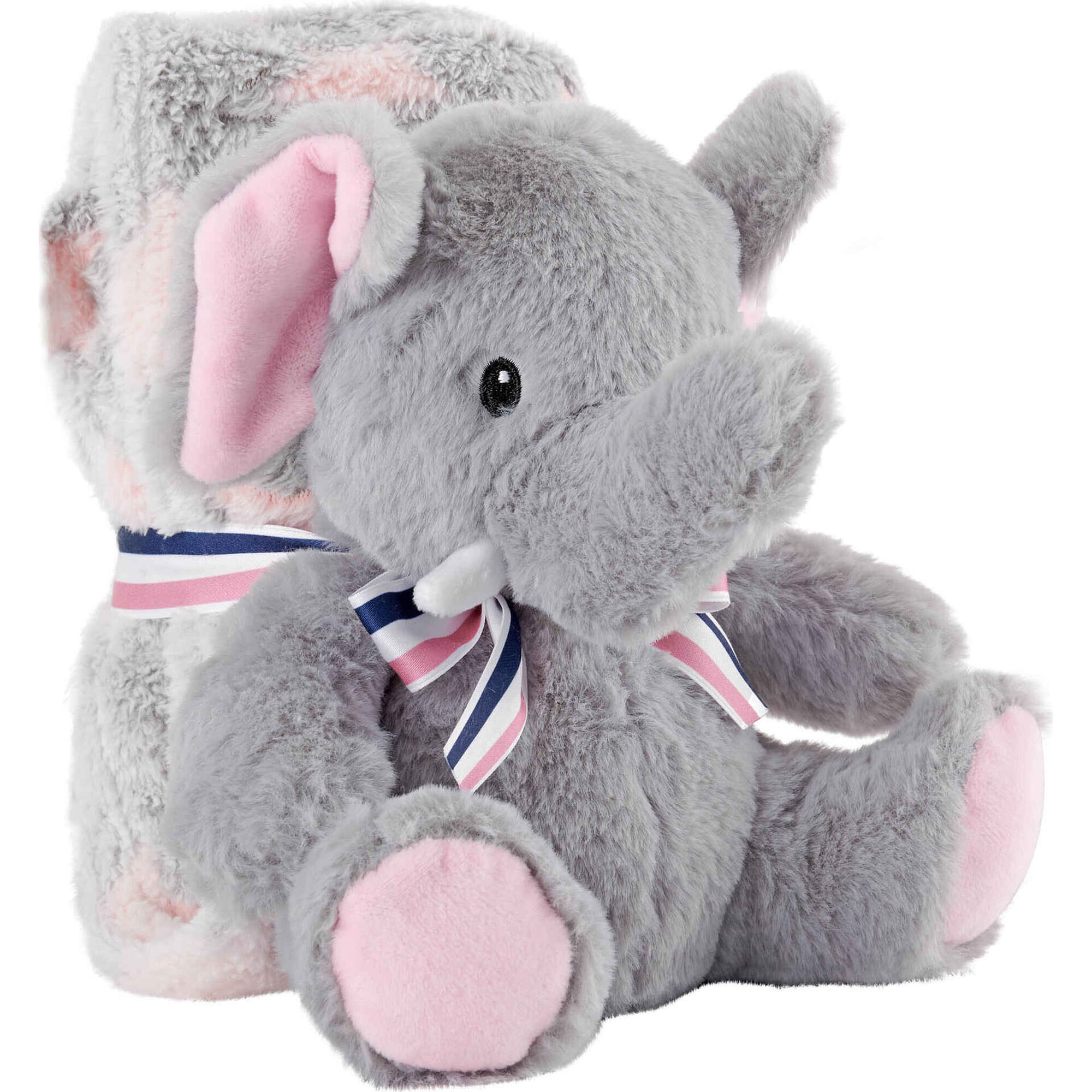 Manta 80X120cm com Peluche Elefante