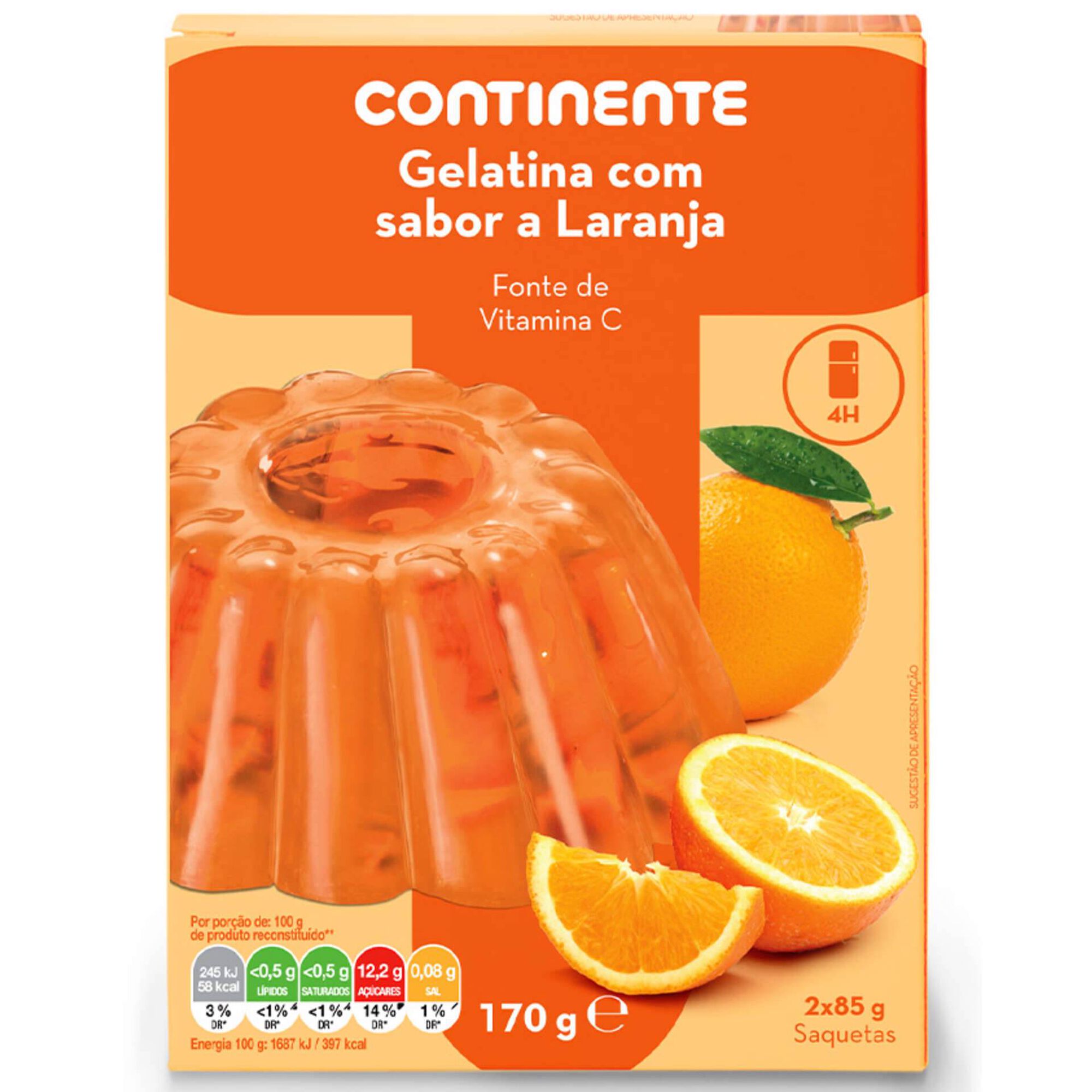Gelatina em Pó de Laranja