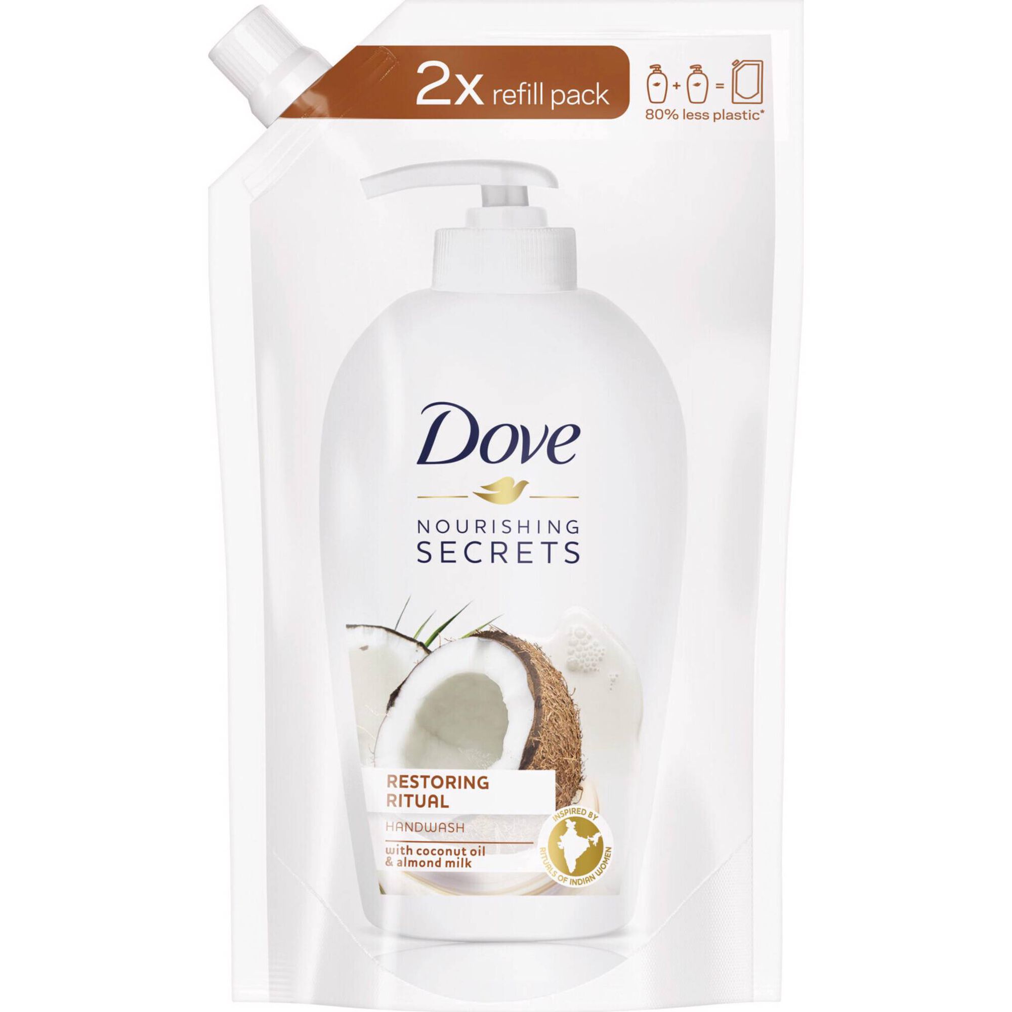 Sabonete L&iacute;quido Eco Recarga &Oacute;leo de Coco e Leite de Am&ecirc;ndoa Dove