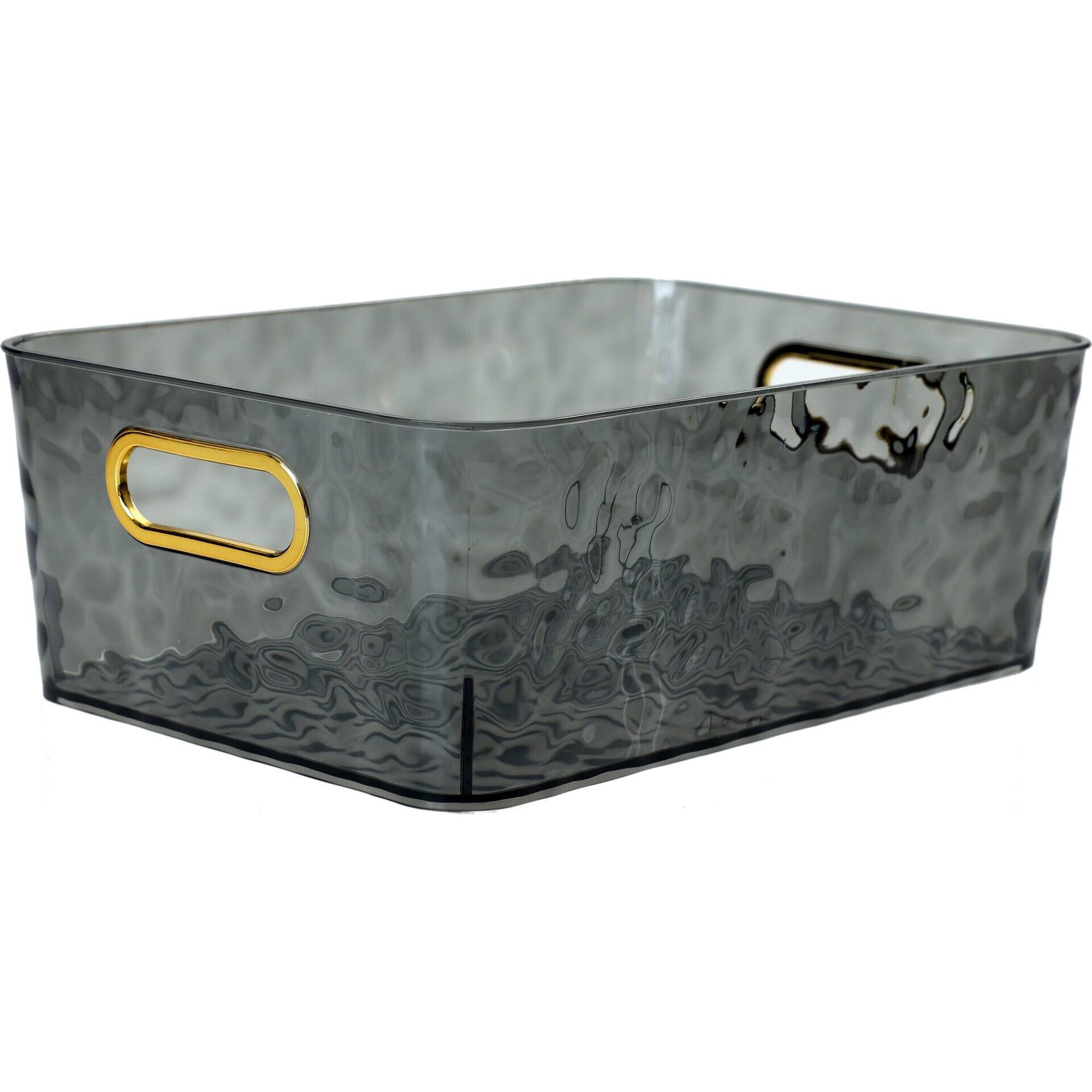 Cesto Acrílico Cinza Escuro