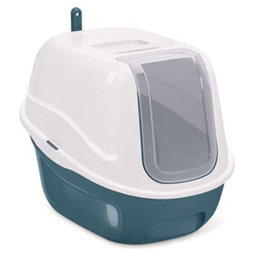 Caixa de Areia para Gato Branco e Azul Imac