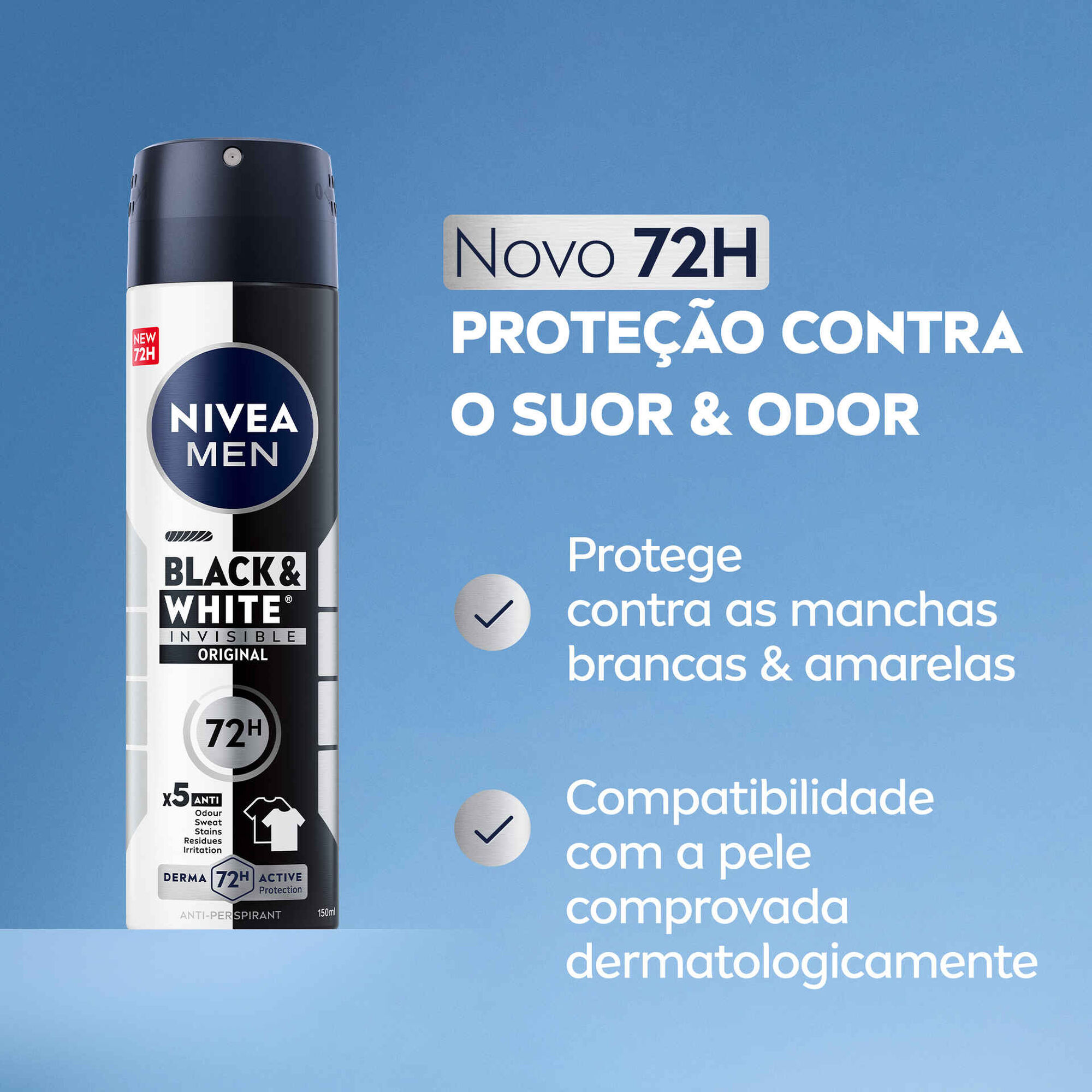Desodorizante Spray Invisible Black&White Original Nivea Men