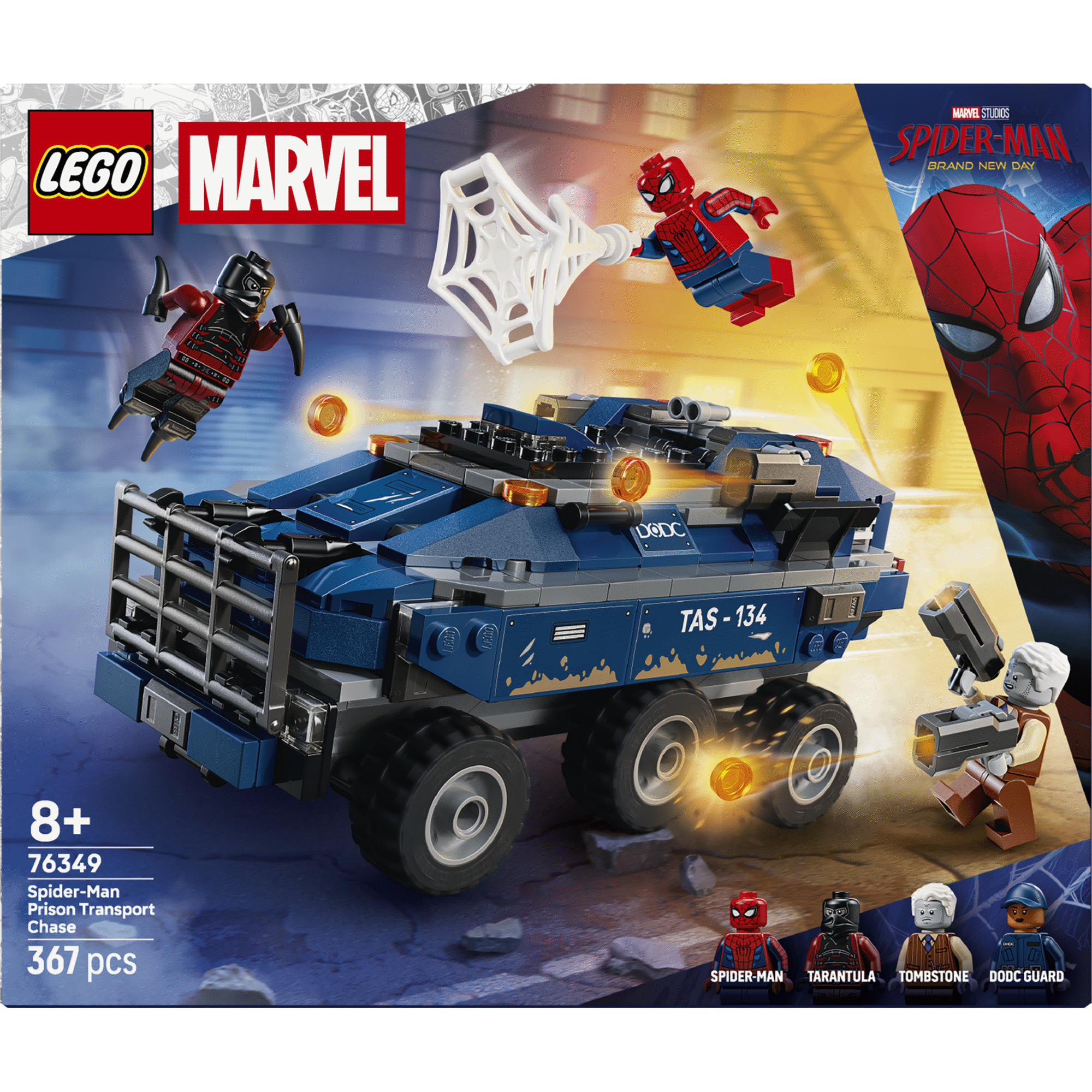 LEGO Marvel - Persegui&ccedil;&atilde;o do Transporte de Prisioneiros do Spider-Man - 76349
