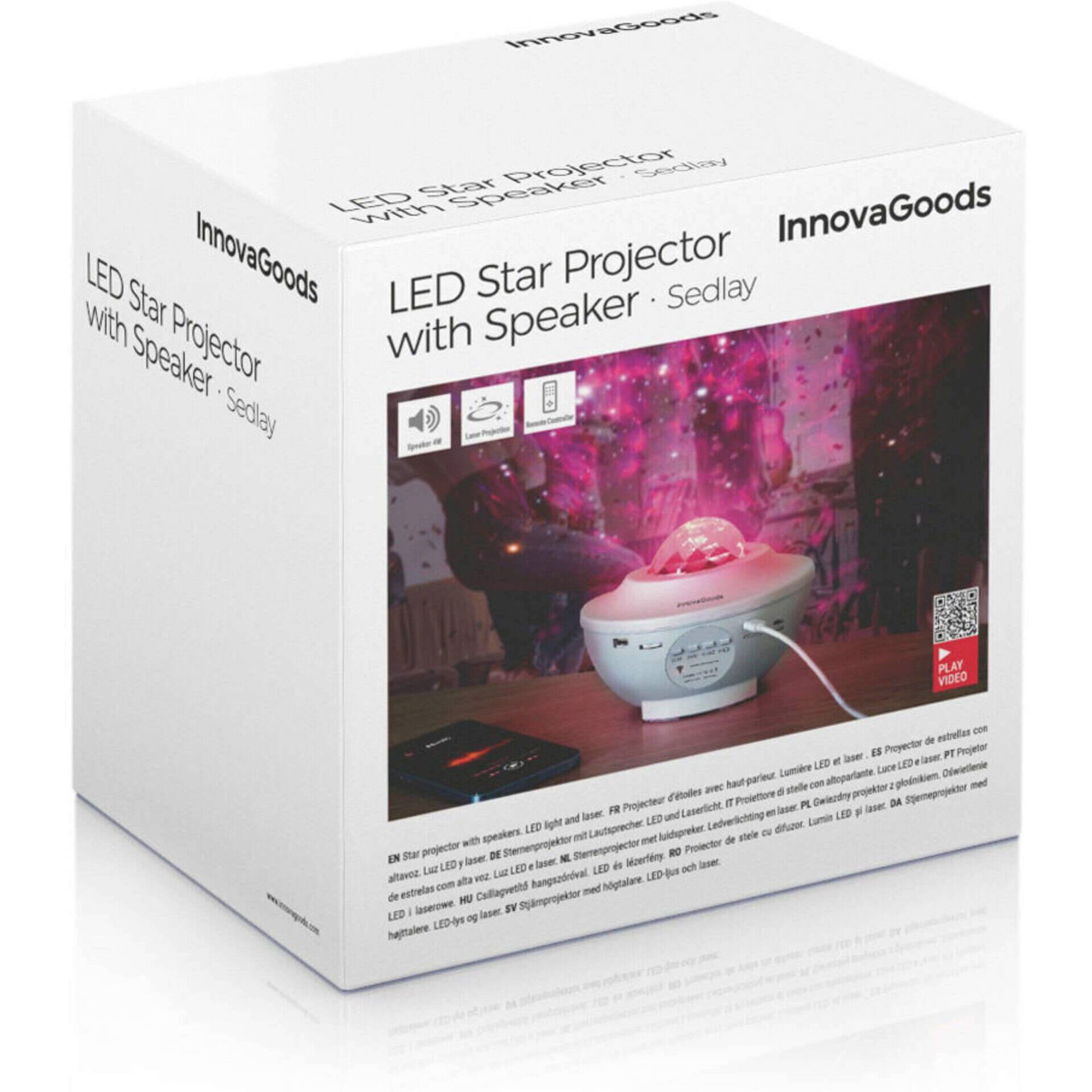 Projetor de Estrelas LED com Altifalante Sedlay InnovaGoods