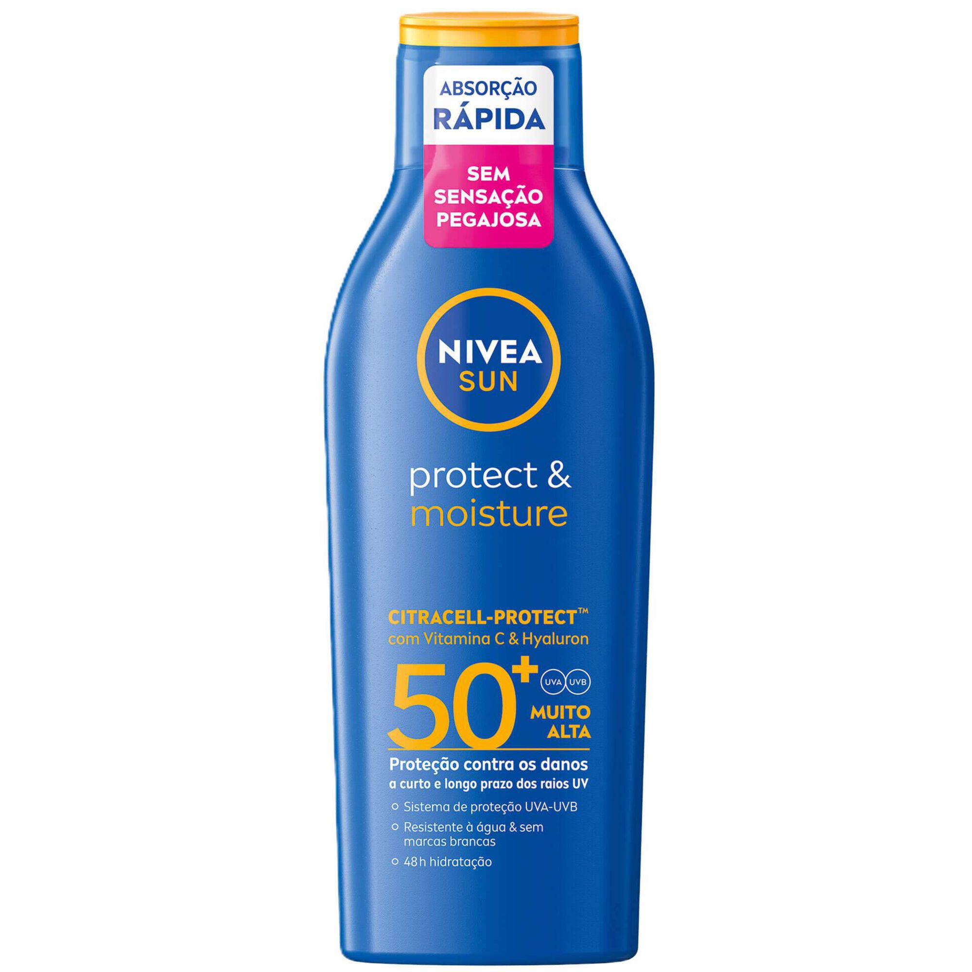 Protetor Solar Lo&ccedil;&atilde;o Protect & Moisture FPS 50+ Nivea Sun
