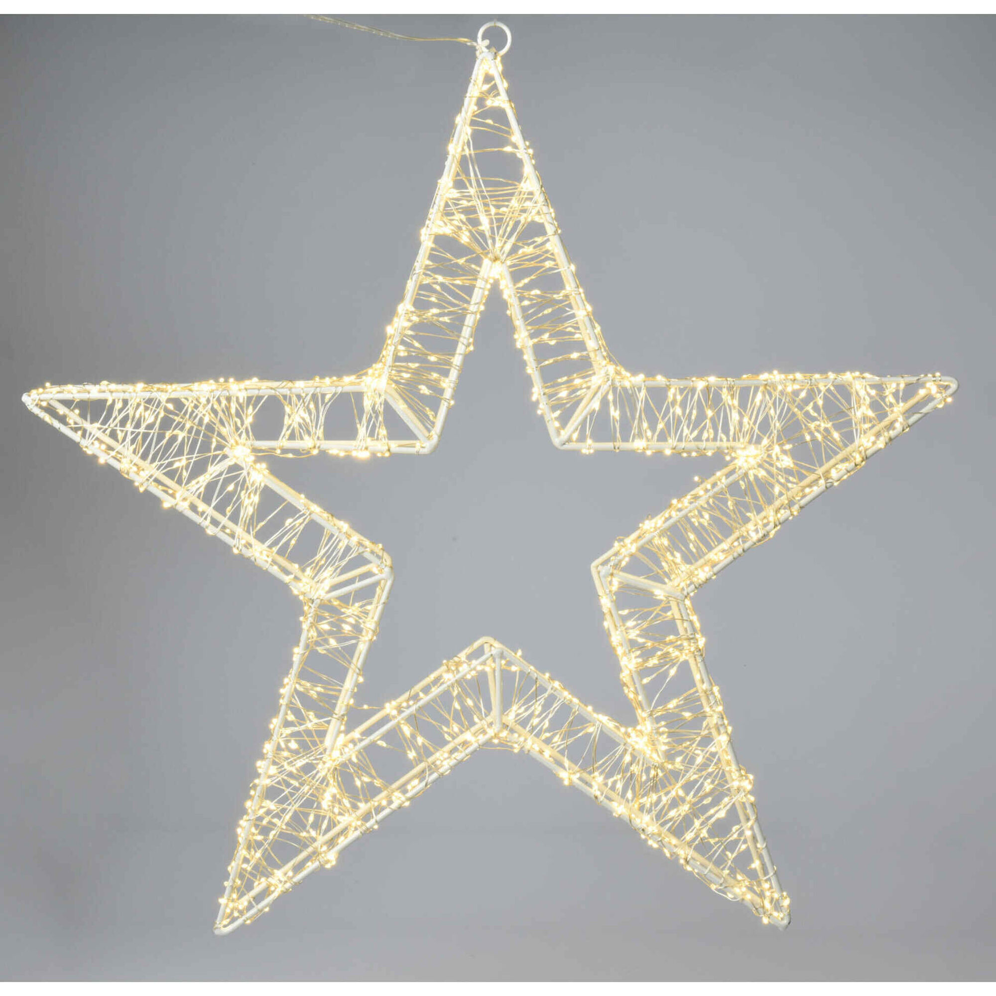 Estrela Decorativa 960 Leds Branco Quente
